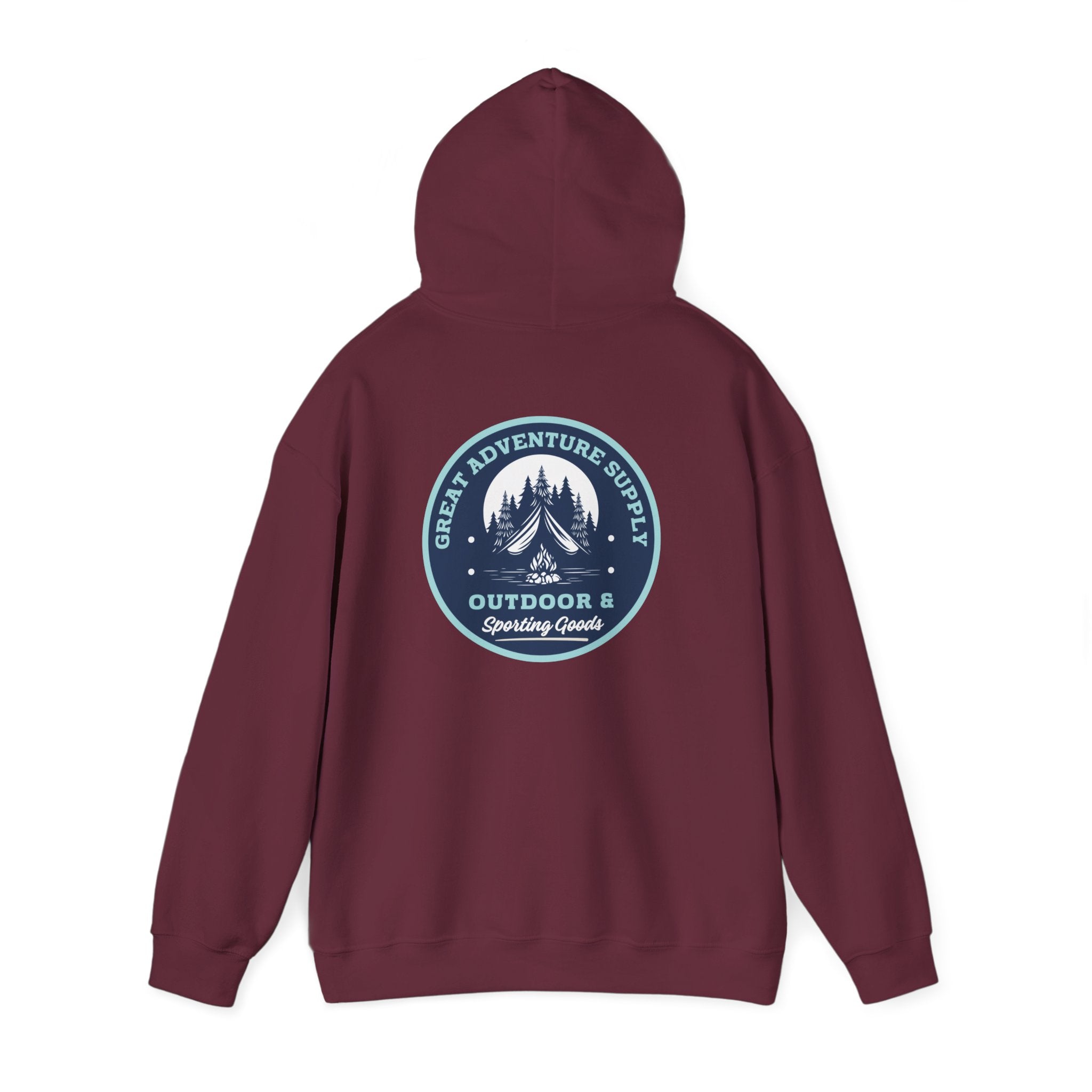 Outdoor Adventure Hoodie — "Great Adventure Supply" Graphic Pullover