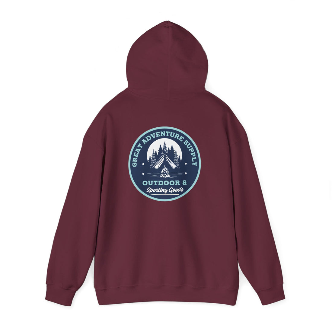 Outdoor Adventure Hoodie — "Great Adventure Supply" Graphic Pullover