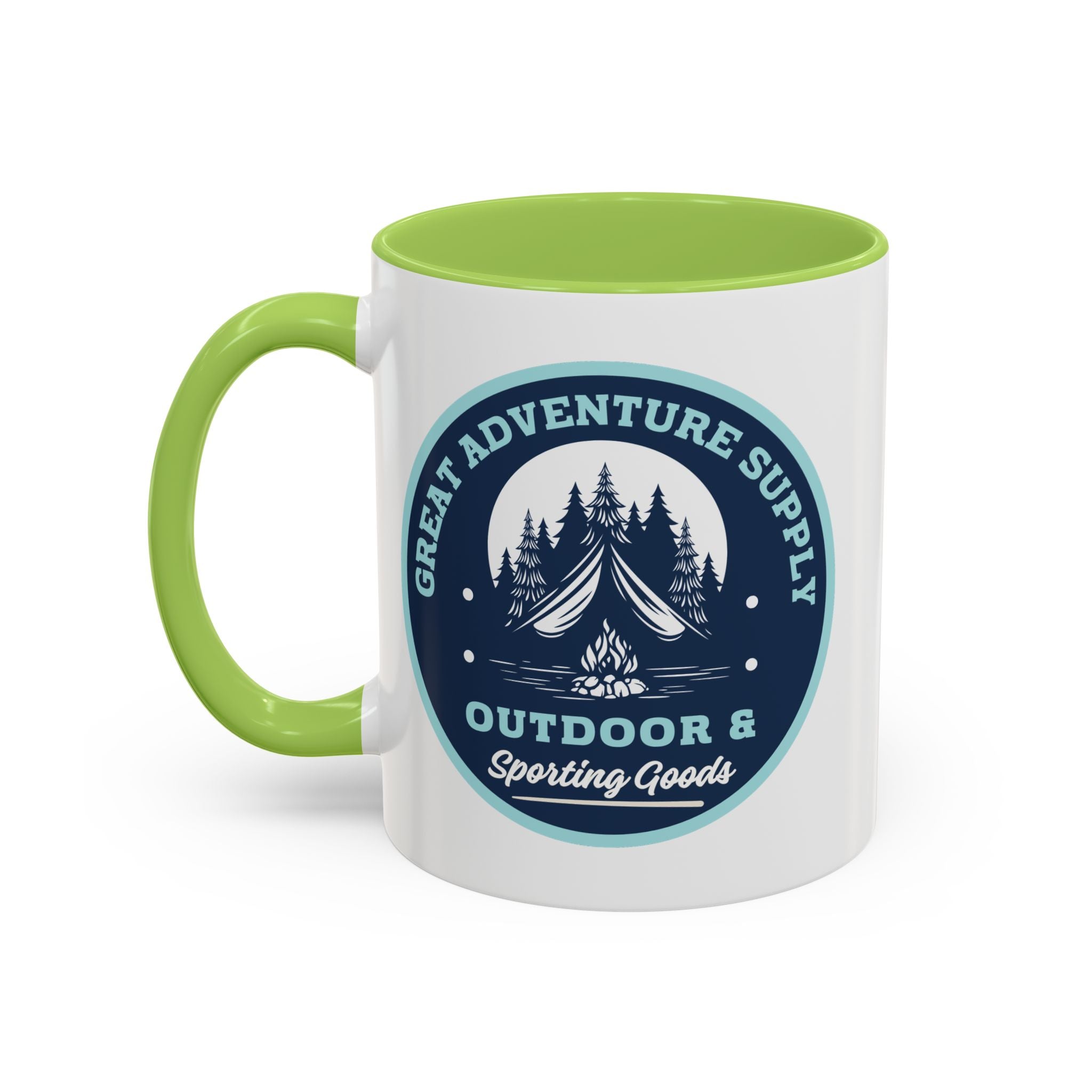 Outdoor Adventure Coffee Mug — Great Adventure Supply Campfire Design (11/15oz)