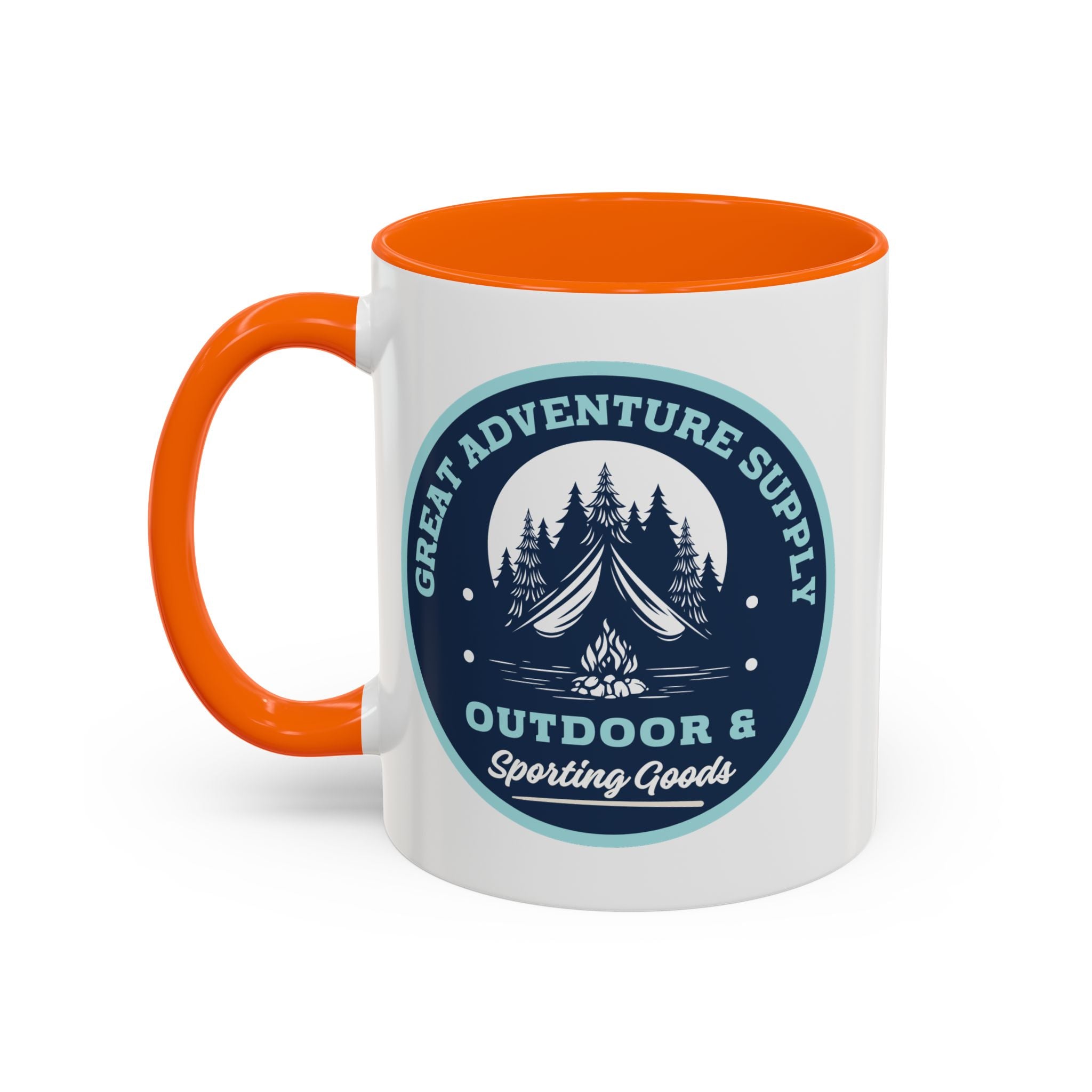 Outdoor Adventure Coffee Mug — Great Adventure Supply Campfire Design (11/15oz)