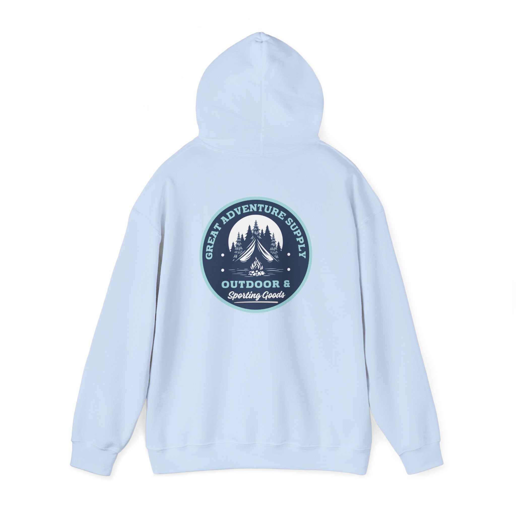 Outdoor Adventure Hoodie — "Great Adventure Supply" Graphic Pullover