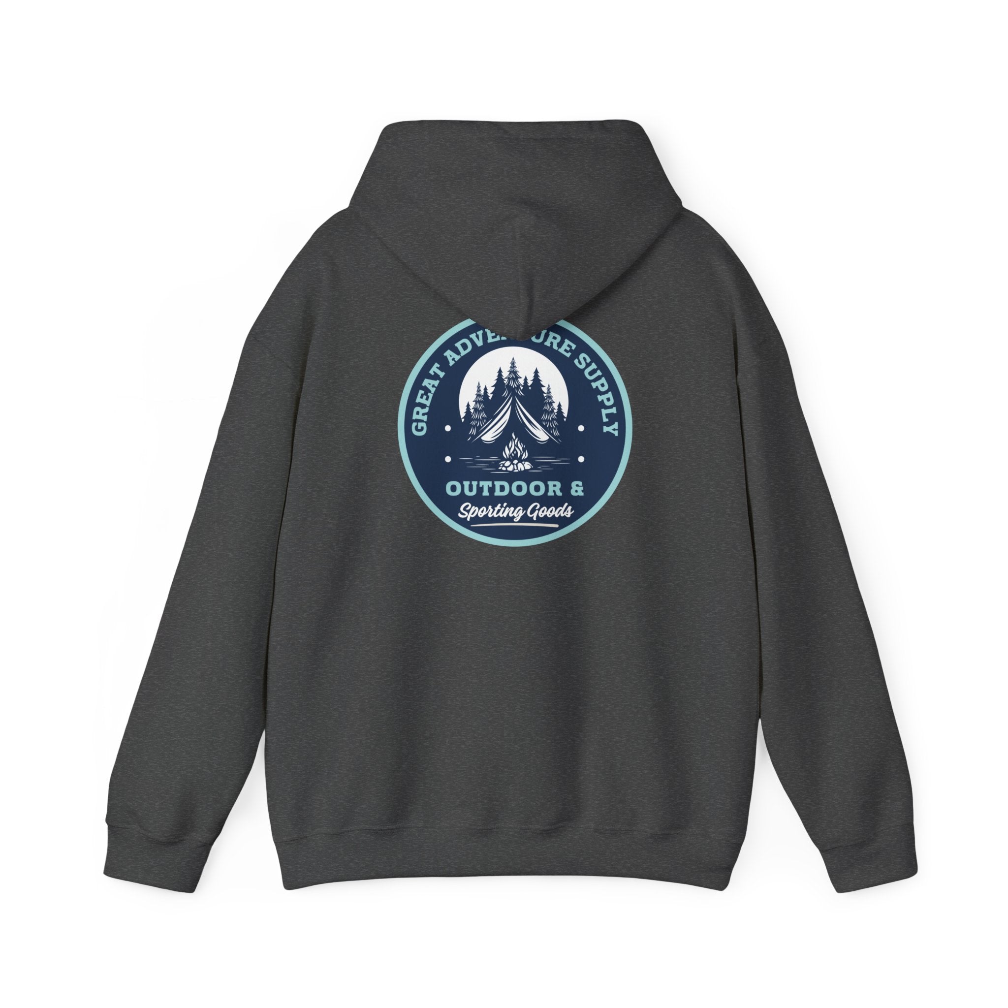 Outdoor Adventure Hoodie — "Great Adventure Supply" Graphic Pullover