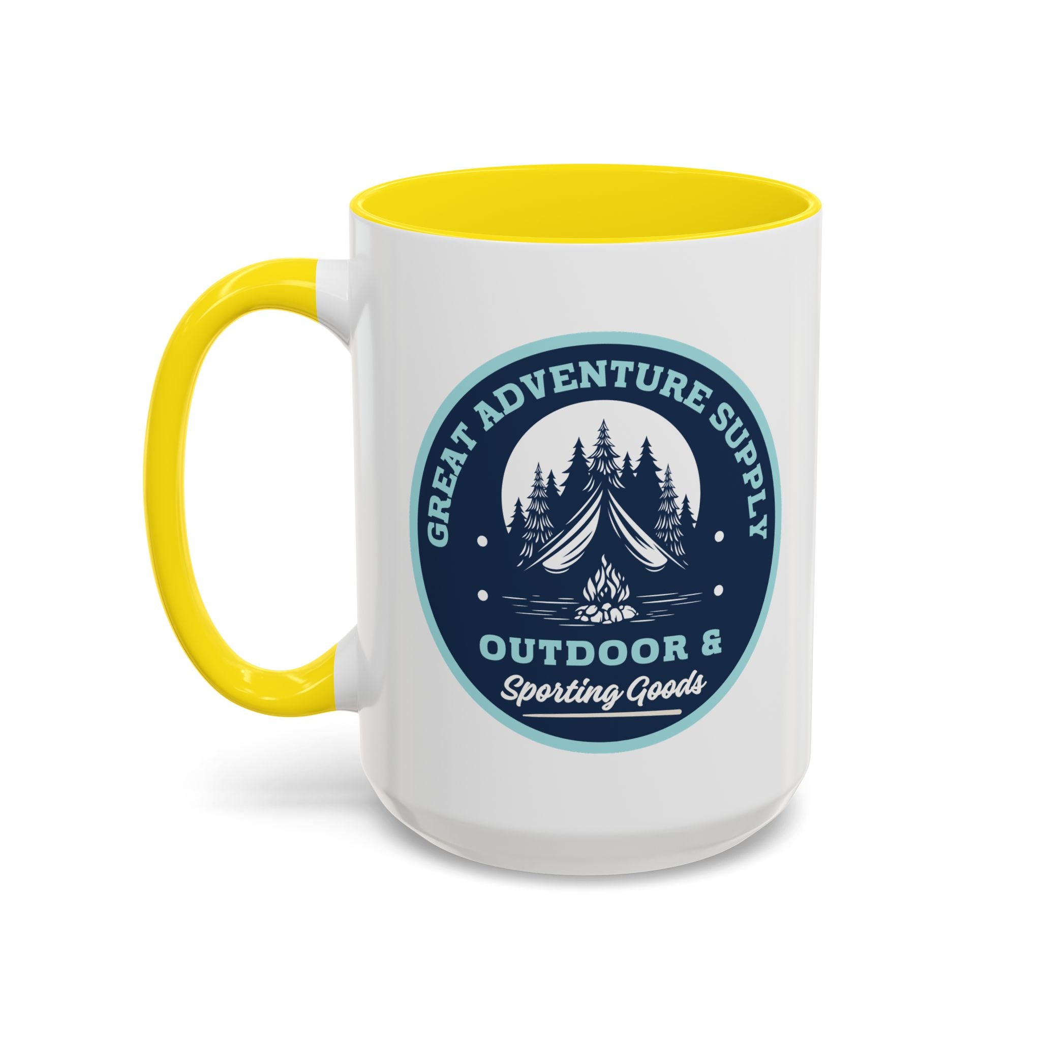Outdoor Adventure Coffee Mug — Great Adventure Supply Campfire Design (11/15oz)