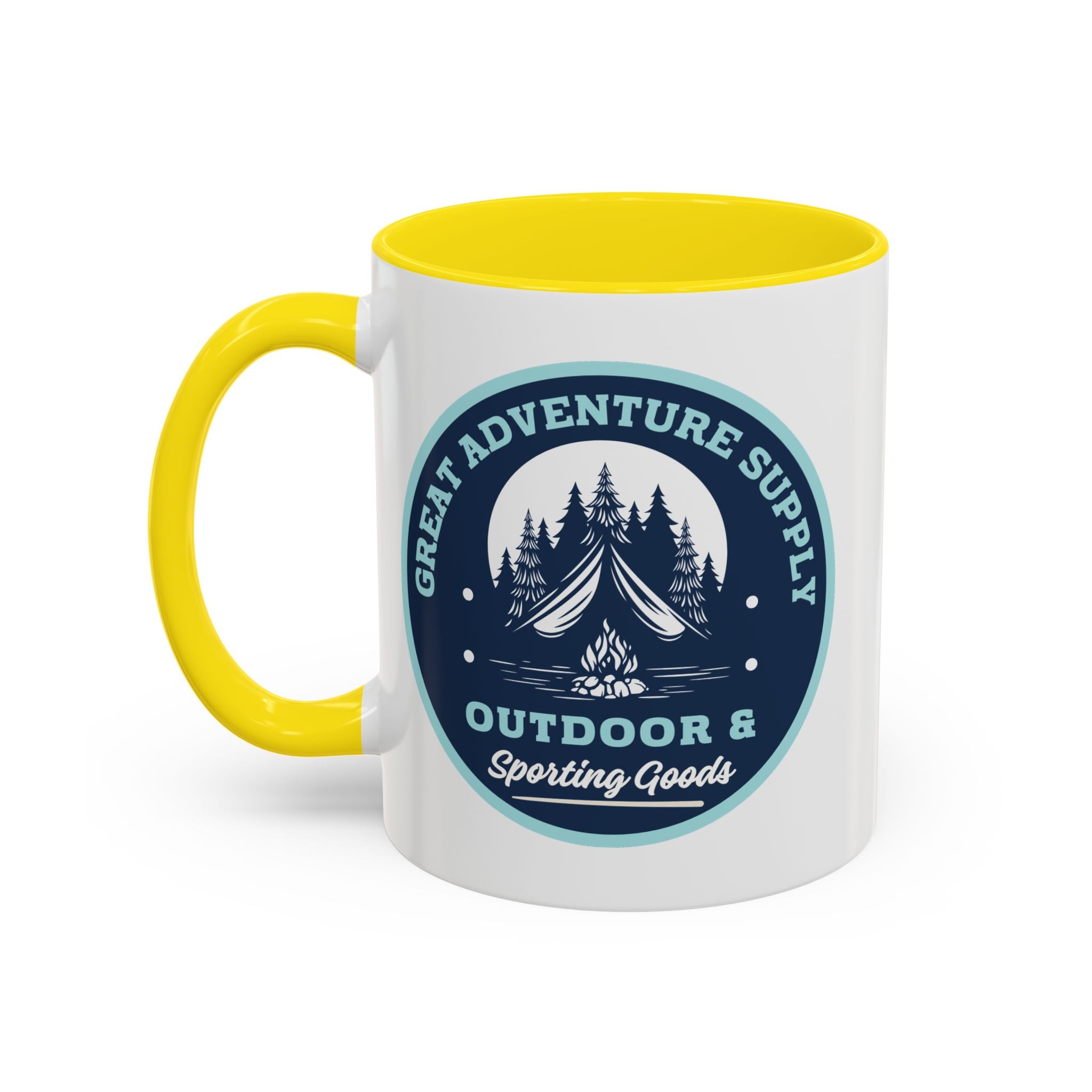 Outdoor Adventure Coffee Mug — Great Adventure Supply Campfire Design (11/15oz)