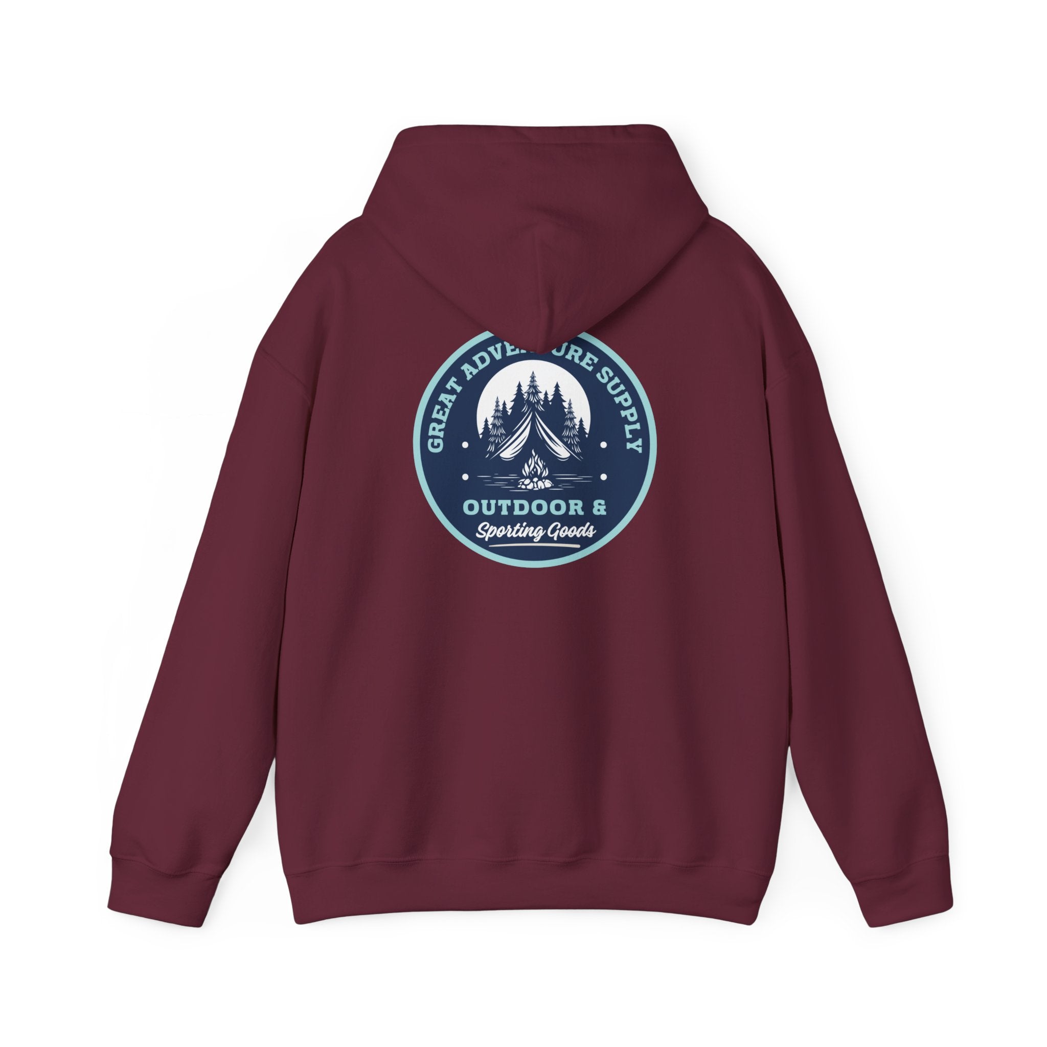 Outdoor Adventure Hoodie — "Great Adventure Supply" Graphic Pullover