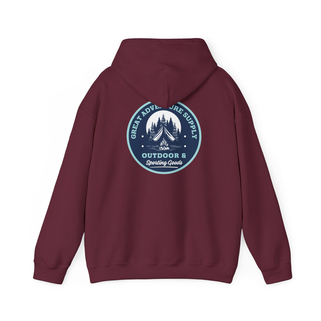 Outdoor Adventure Hoodie — "Great Adventure Supply" Graphic Pullover