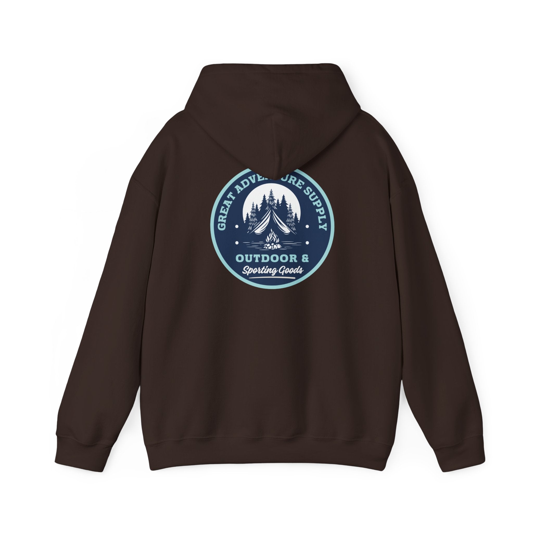 Outdoor Adventure Hoodie — "Great Adventure Supply" Graphic Pullover