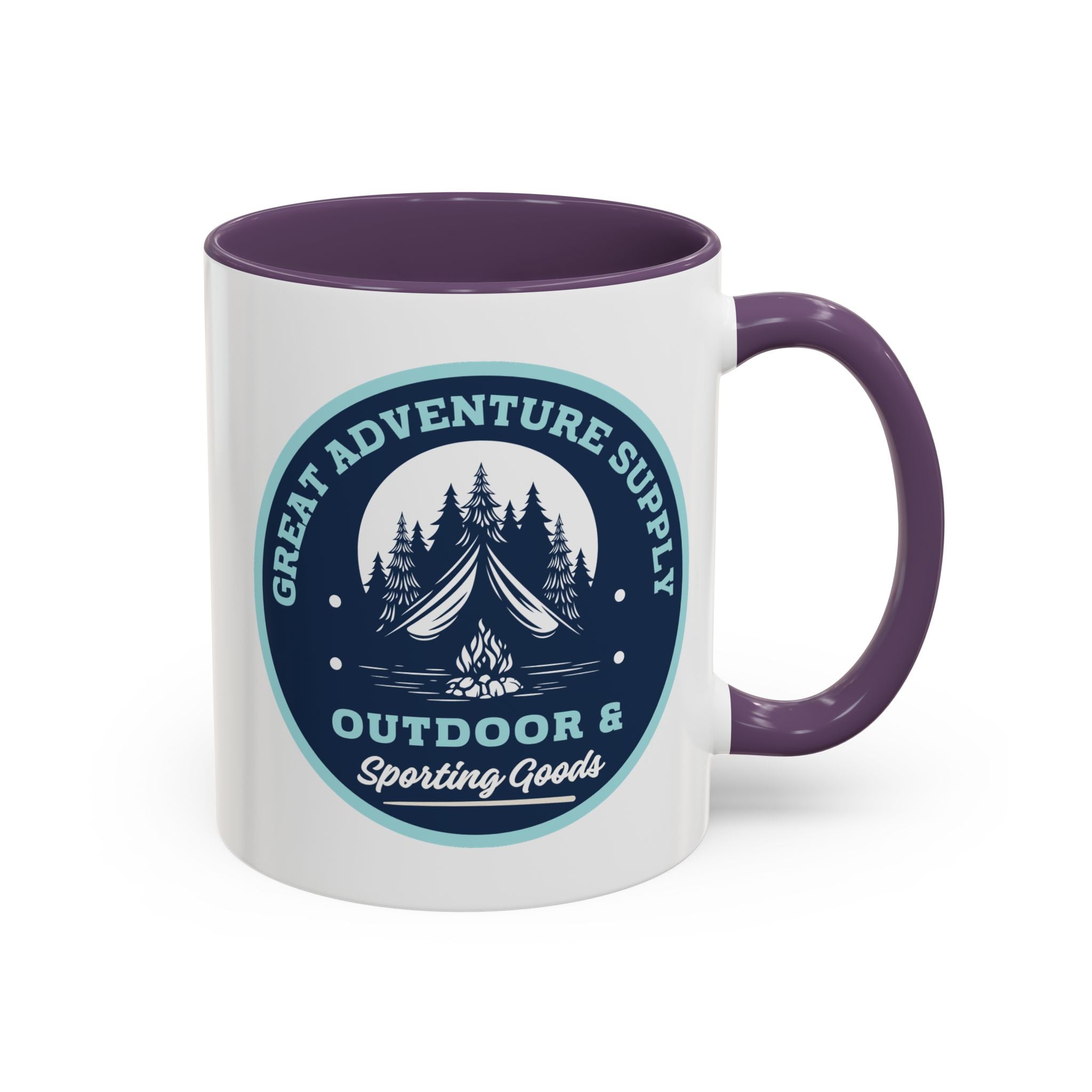Outdoor Adventure Coffee Mug — Great Adventure Supply Campfire Design (11/15oz)