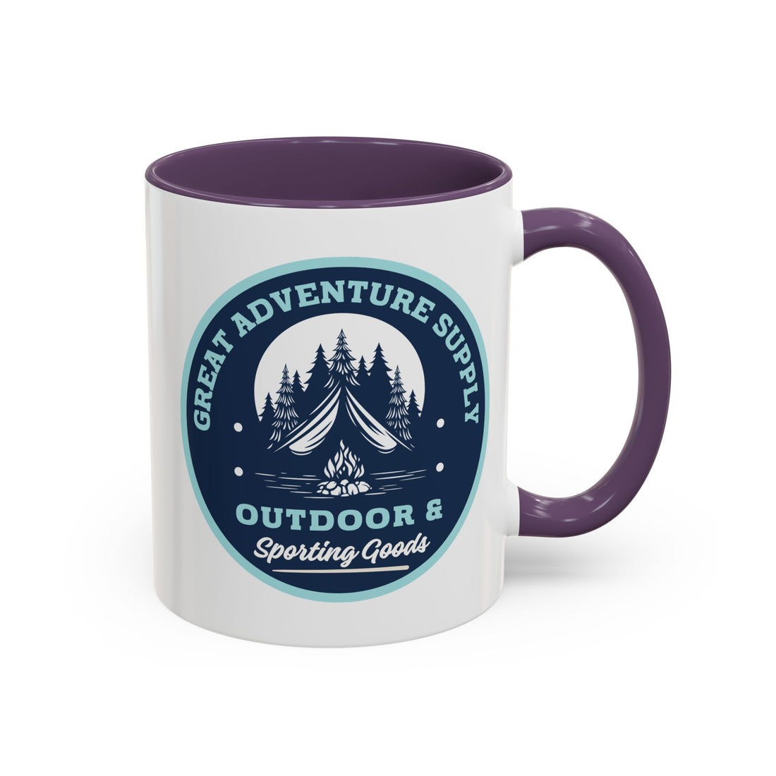 Outdoor Adventure Coffee Mug — Great Adventure Supply Campfire Design (11/15oz)