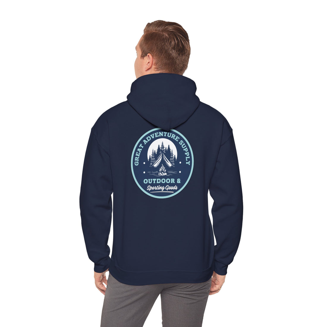 Outdoor Adventure Hoodie — "Great Adventure Supply" Graphic Pullover