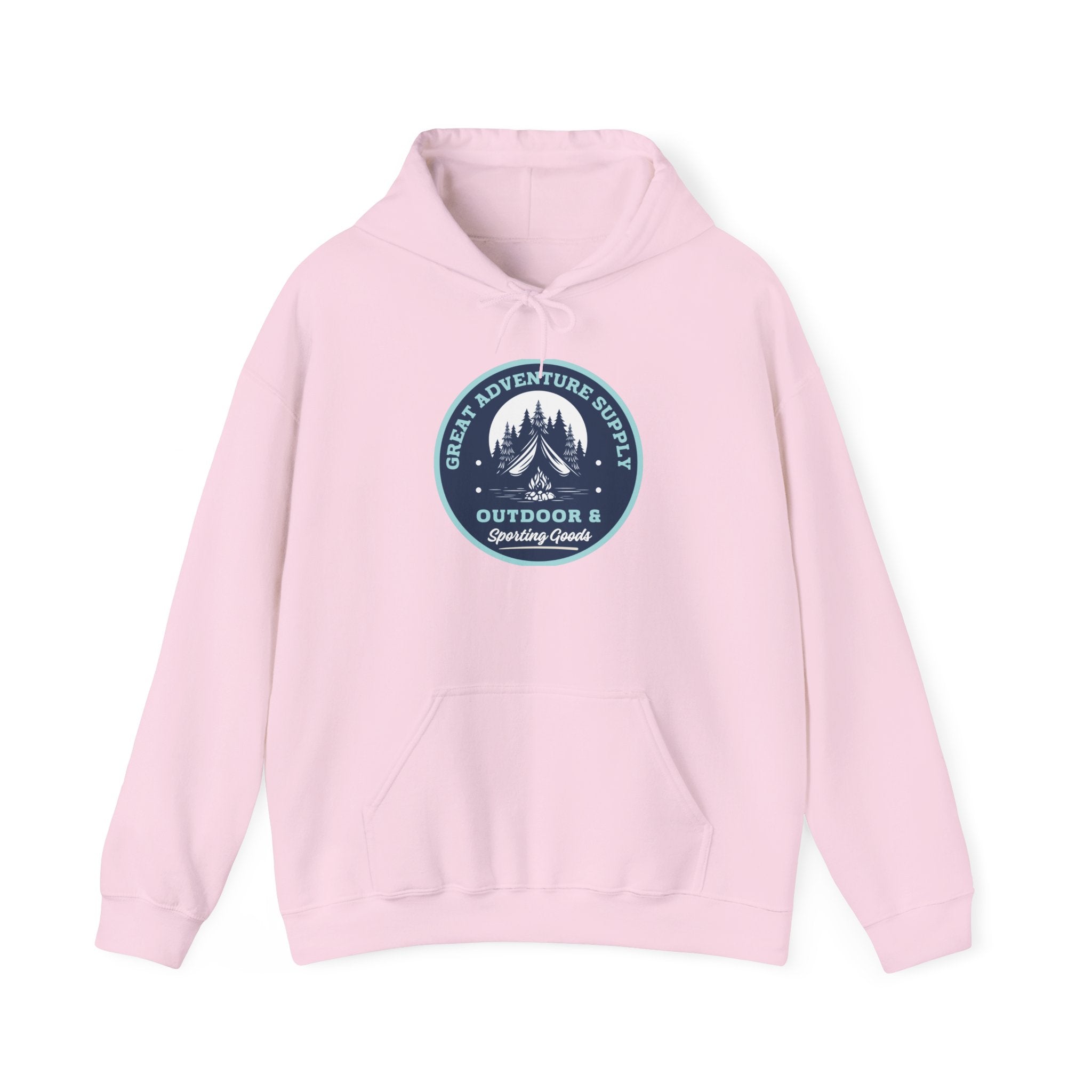 Outdoor Adventure Hoodie — "Great Adventure Supply" Graphic Pullover