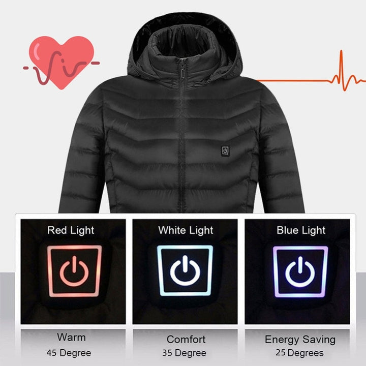 New Heated Jacket Coat USB Electric Jacket Cotton
