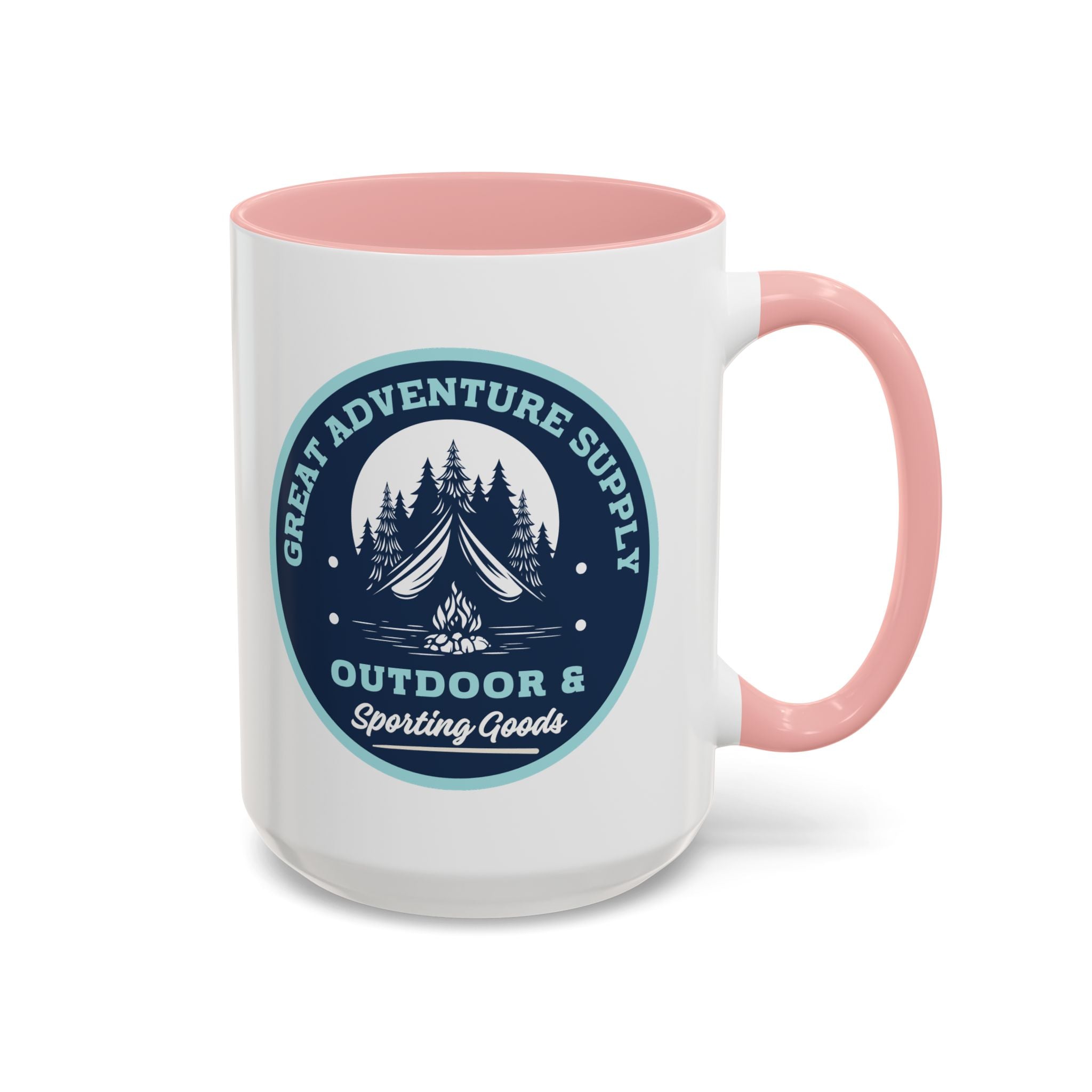 Outdoor Adventure Coffee Mug — Great Adventure Supply Campfire Design (11/15oz)