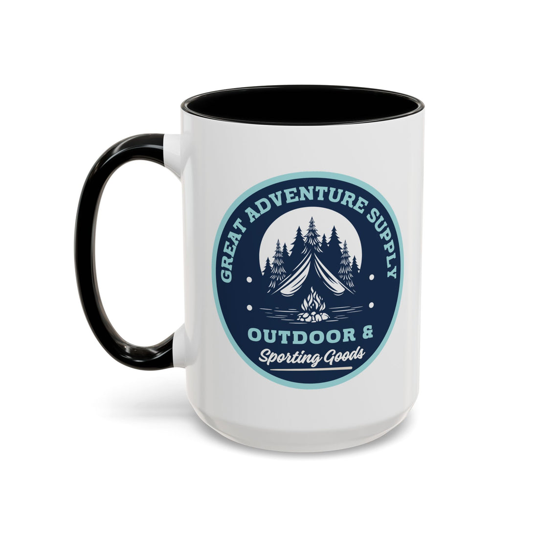 Outdoor Adventure Coffee Mug — Great Adventure Supply Campfire Design (11/15oz)