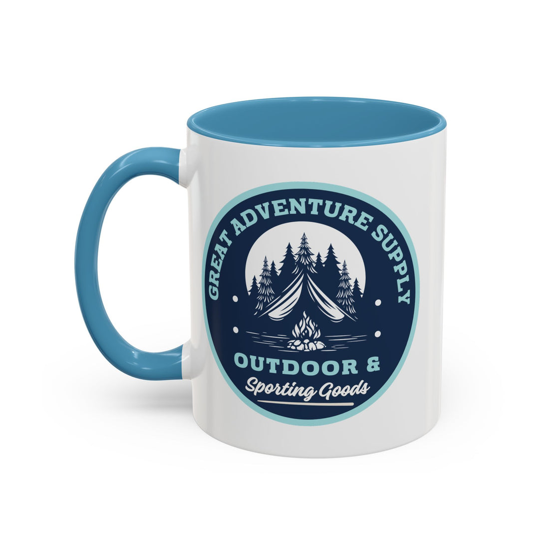 Outdoor Adventure Coffee Mug — Great Adventure Supply Campfire Design (11/15oz)