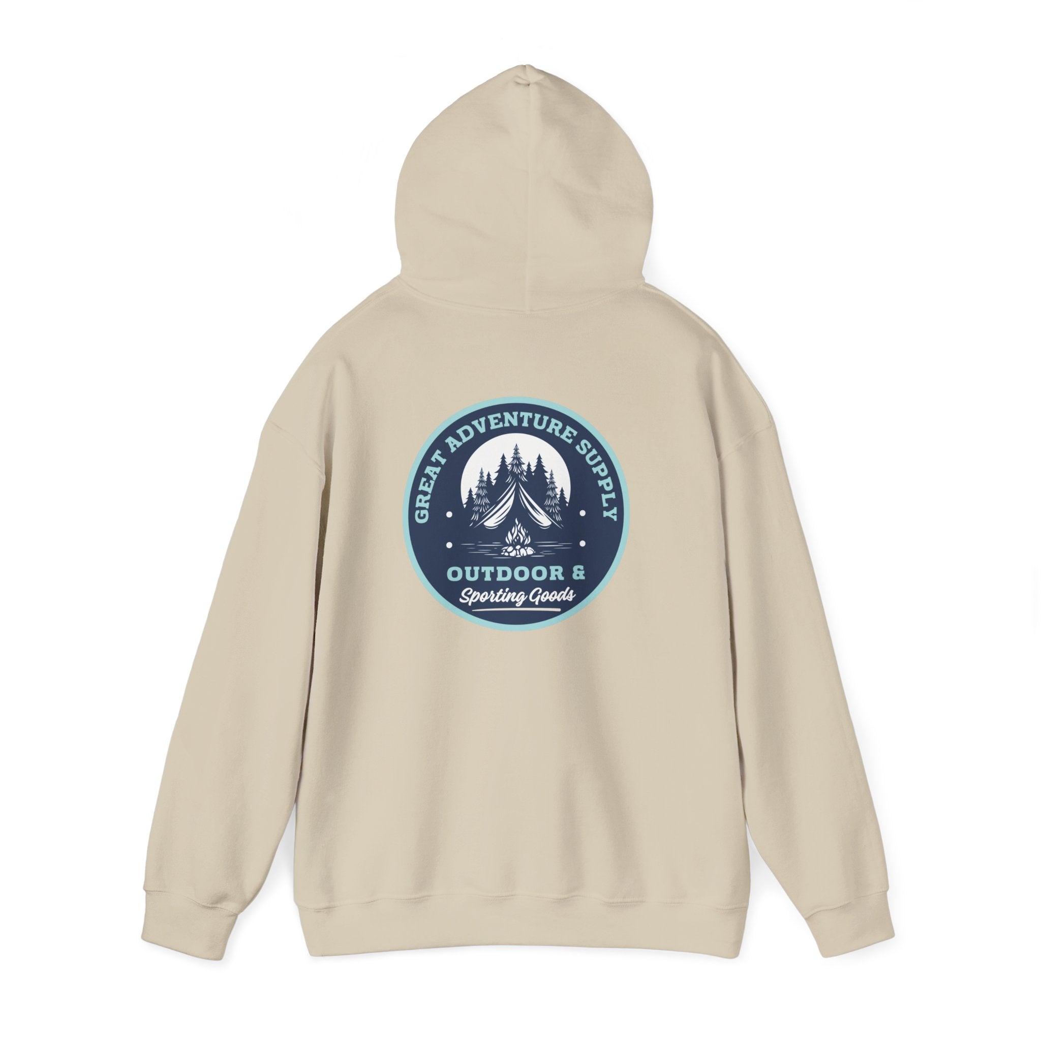 Outdoor Adventure Hoodie — "Great Adventure Supply" Graphic Pullover