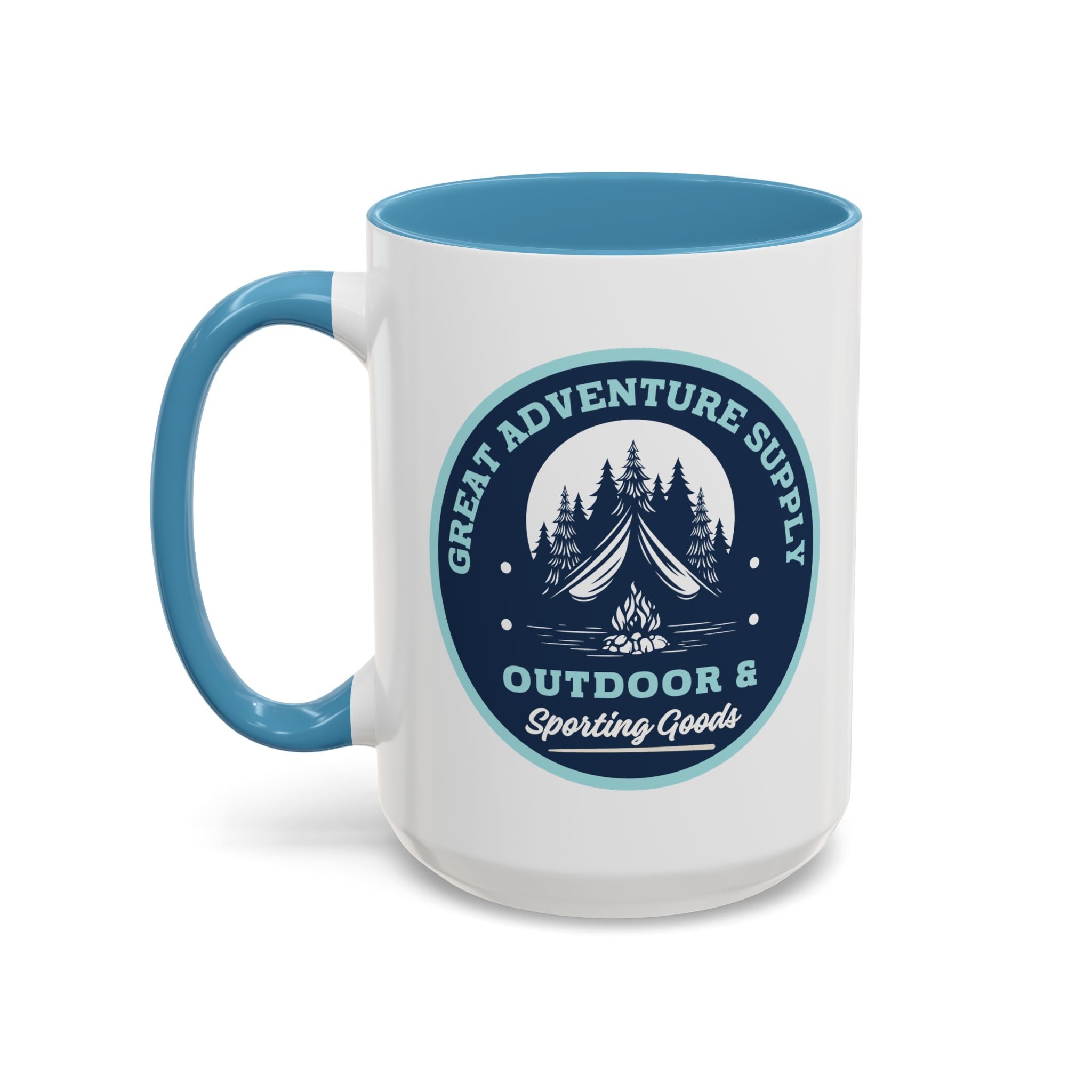 Outdoor Adventure Coffee Mug — Great Adventure Supply Campfire Design (11/15oz)