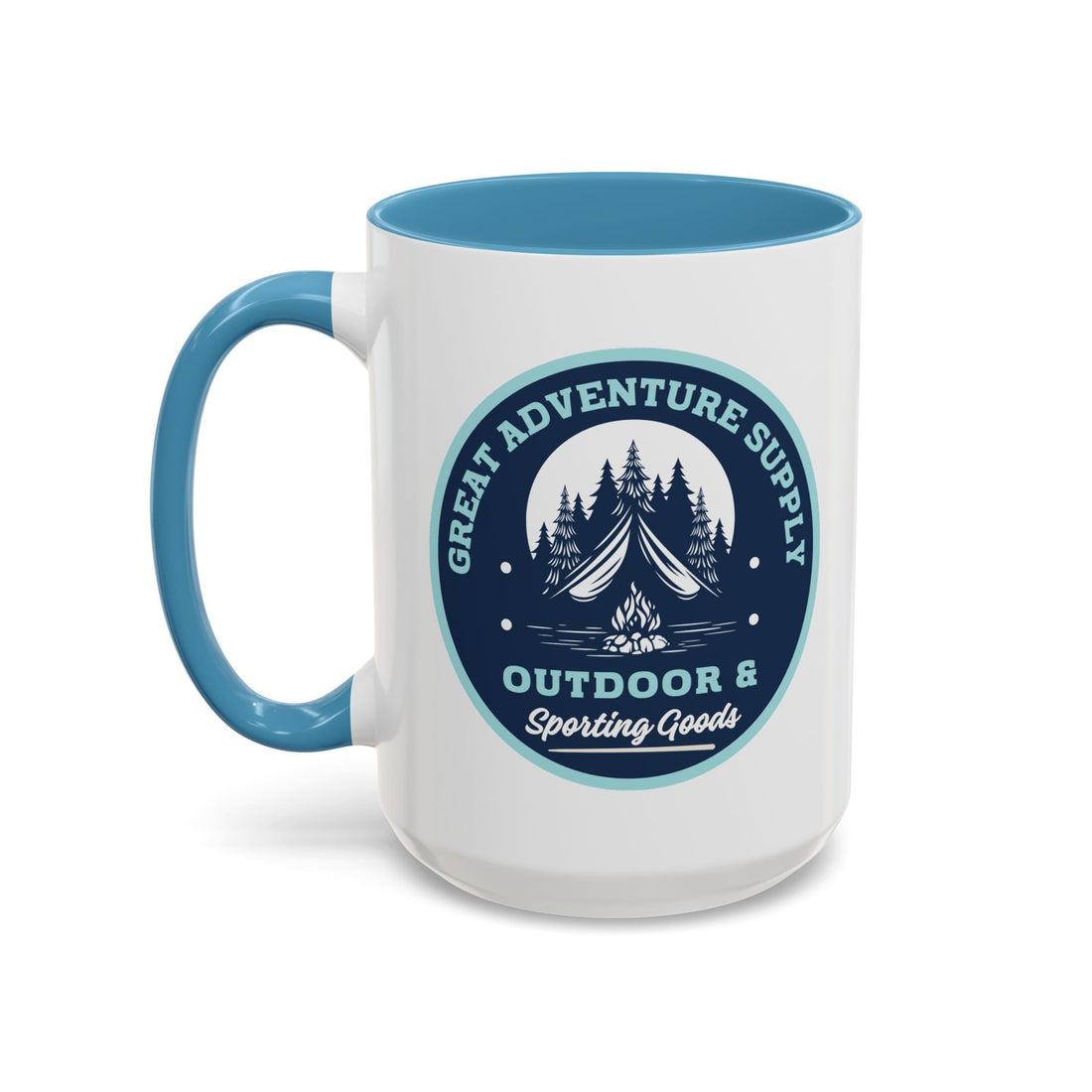 Outdoor Adventure Coffee Mug — Great Adventure Supply Campfire Design (11/15oz)