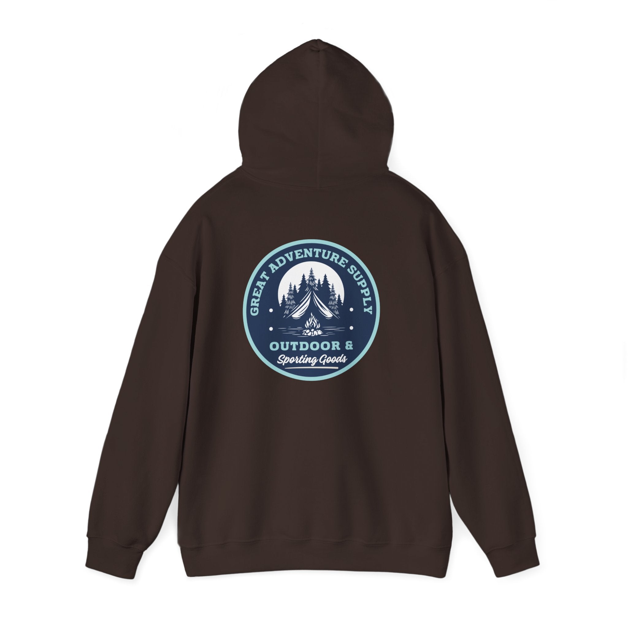 Outdoor Adventure Hoodie — "Great Adventure Supply" Graphic Pullover