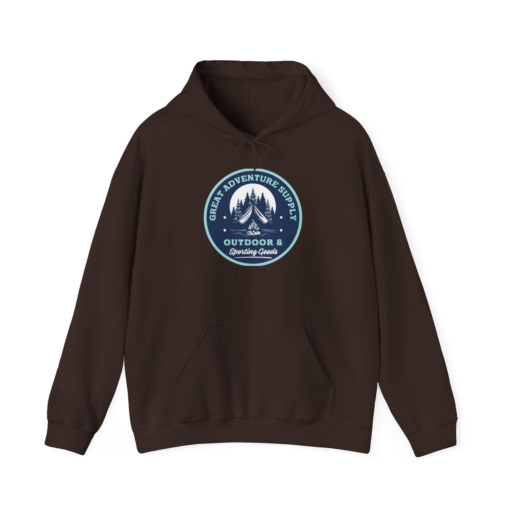 Outdoor Adventure Hoodie — "Great Adventure Supply" Graphic Pullover