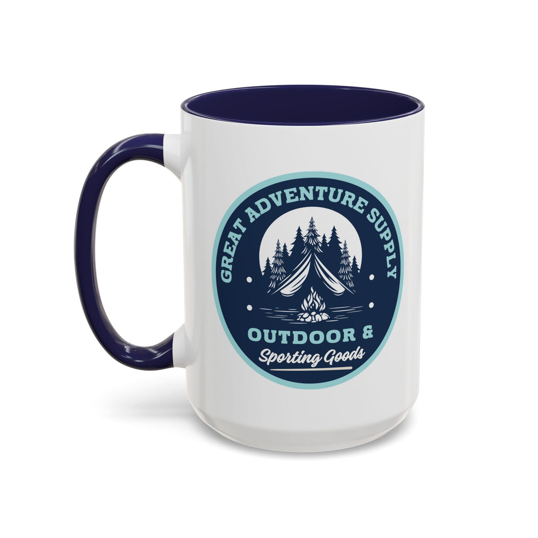 Outdoor Adventure Coffee Mug — Great Adventure Supply Campfire Design (11/15oz)