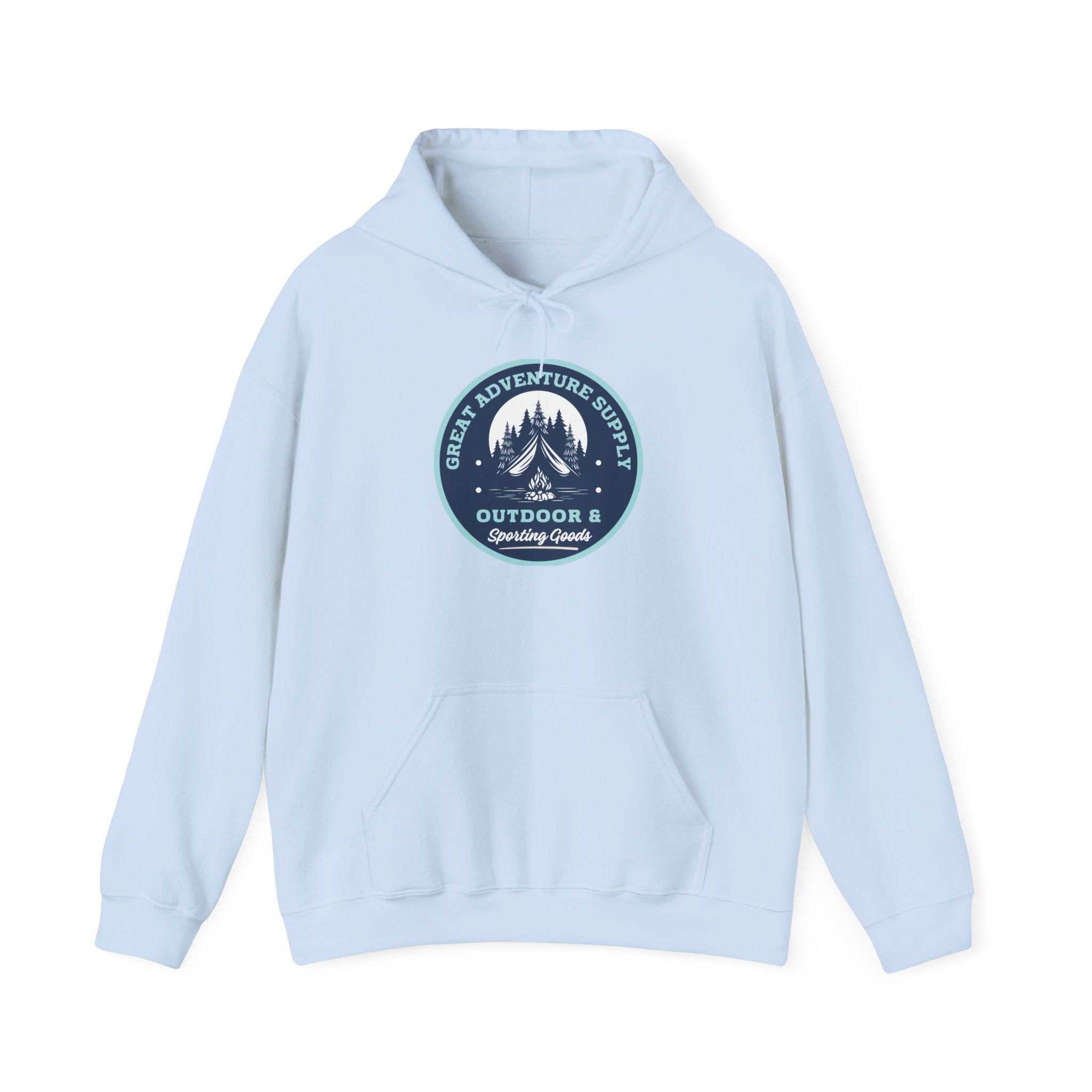 Outdoor Adventure Hoodie — "Great Adventure Supply" Graphic Pullover