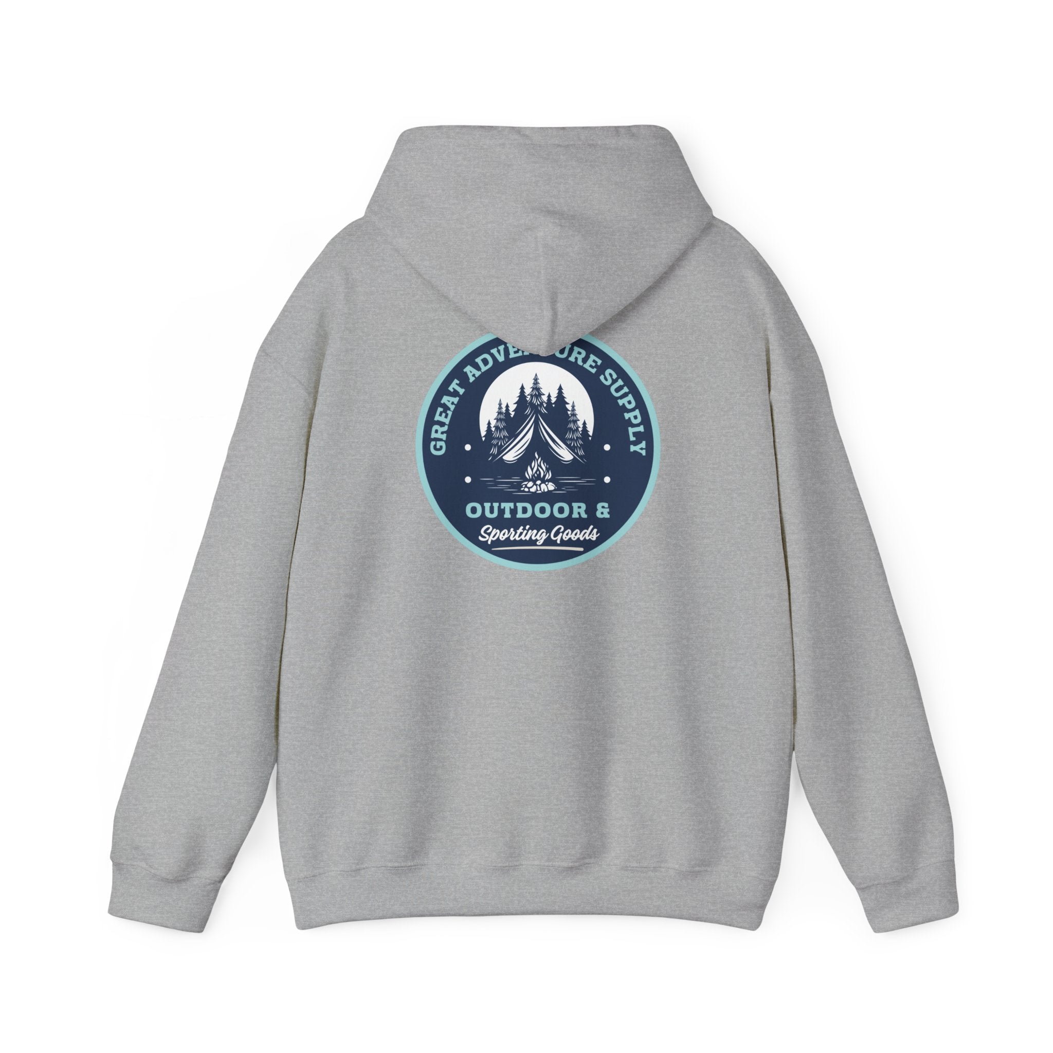 Outdoor Adventure Hoodie — "Great Adventure Supply" Graphic Pullover
