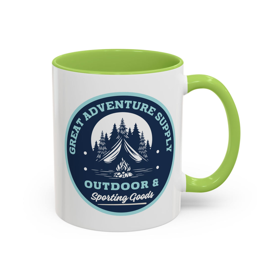 Outdoor Adventure Coffee Mug — Great Adventure Supply Campfire Design (11/15oz)