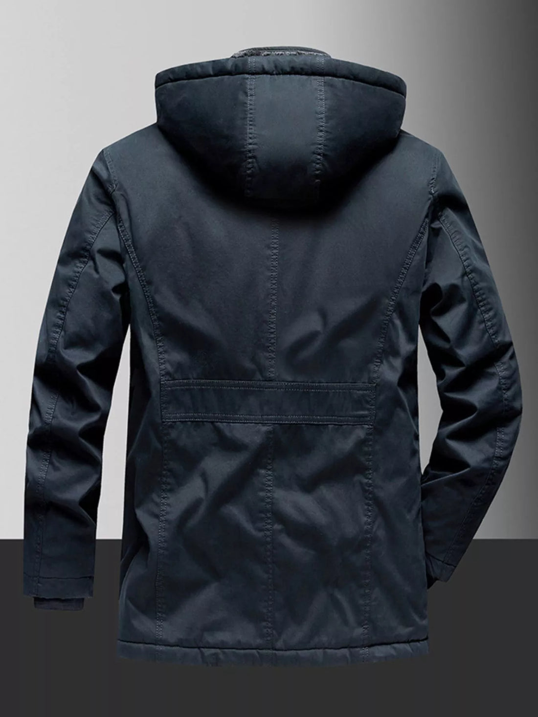 Men's Plus Size Fleece Lined Hooded Winter Coat
