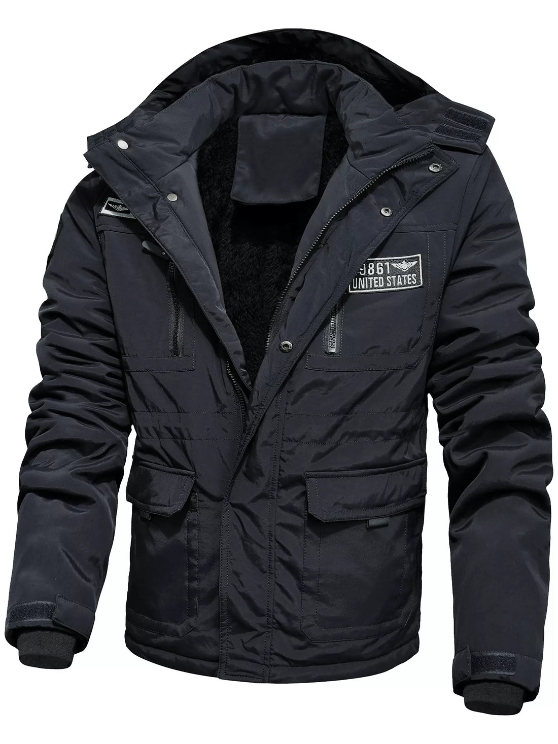 Men's Plus Size Winter Warm Hooded Padded Coat