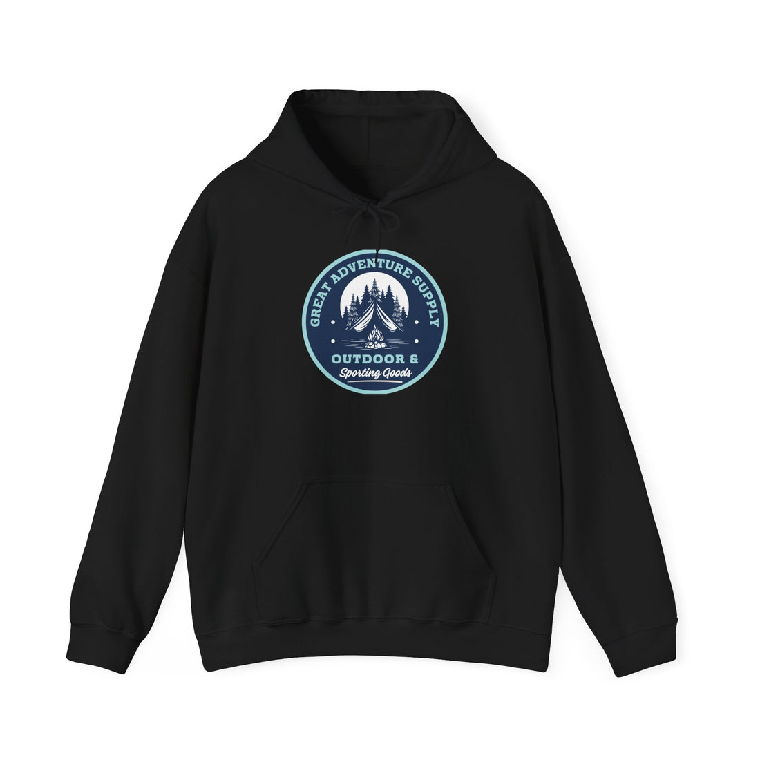 Outdoor Adventure Hoodie — "Great Adventure Supply" Graphic Pullover