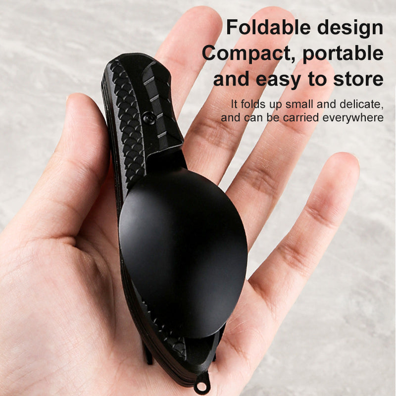 Multifunctional Camping Tableware Stainless Steel Knife Fork Spoon Portable