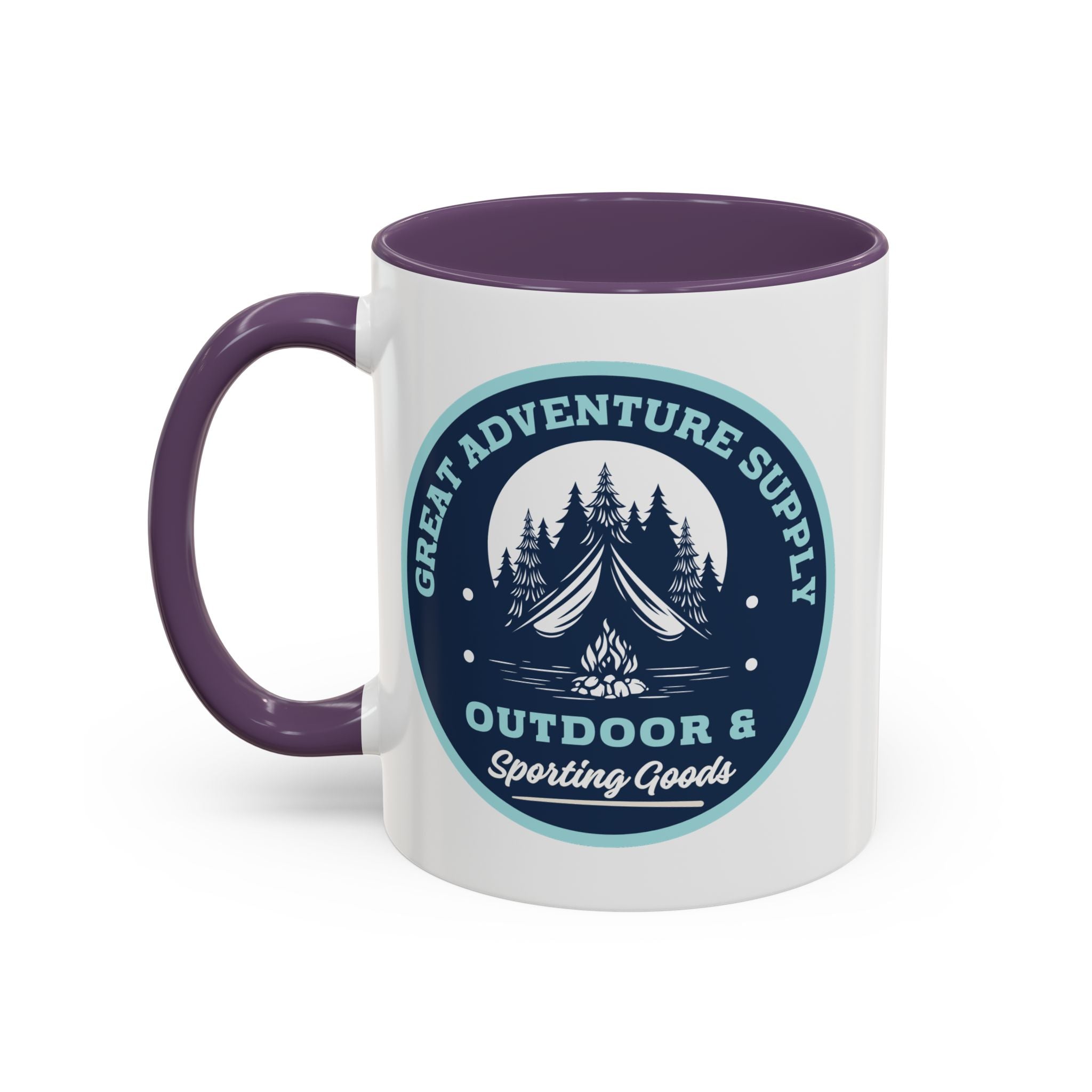 Outdoor Adventure Coffee Mug — Great Adventure Supply Campfire Design (11/15oz)