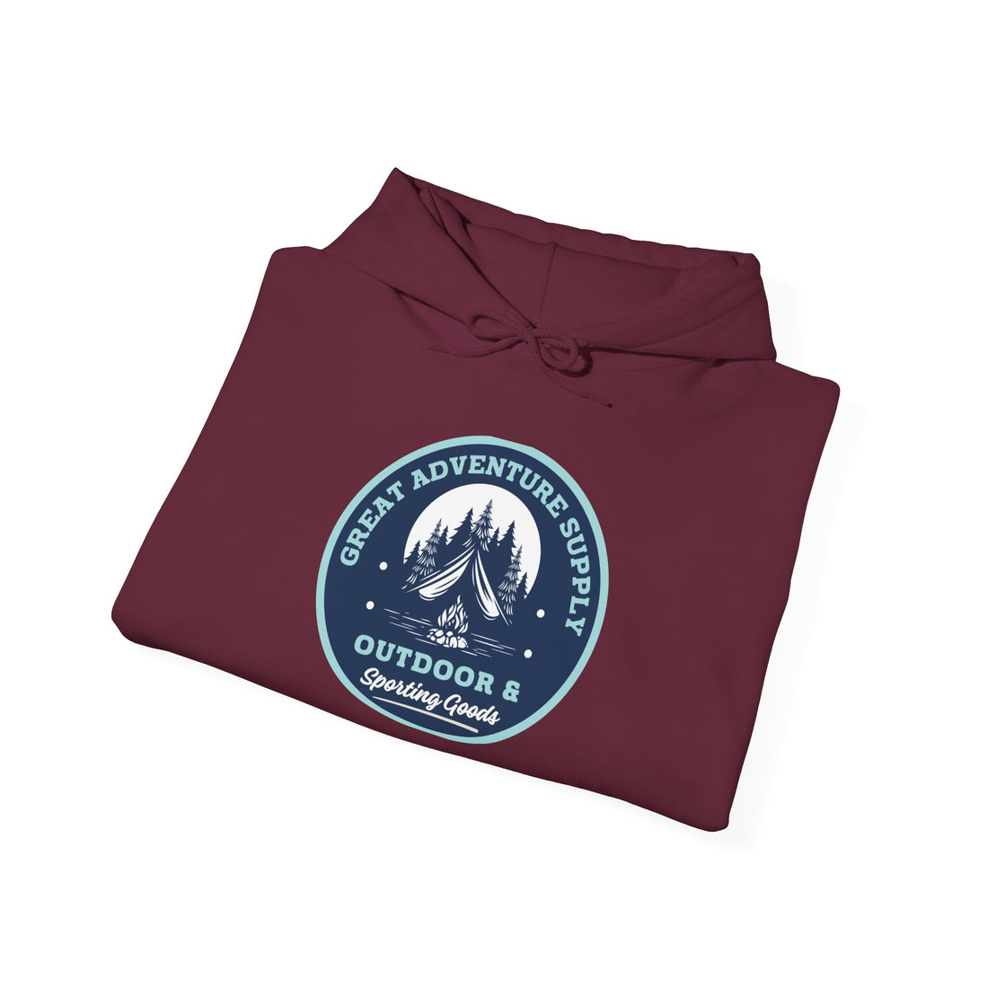 Outdoor Adventure Hoodie — "Great Adventure Supply" Graphic Pullover