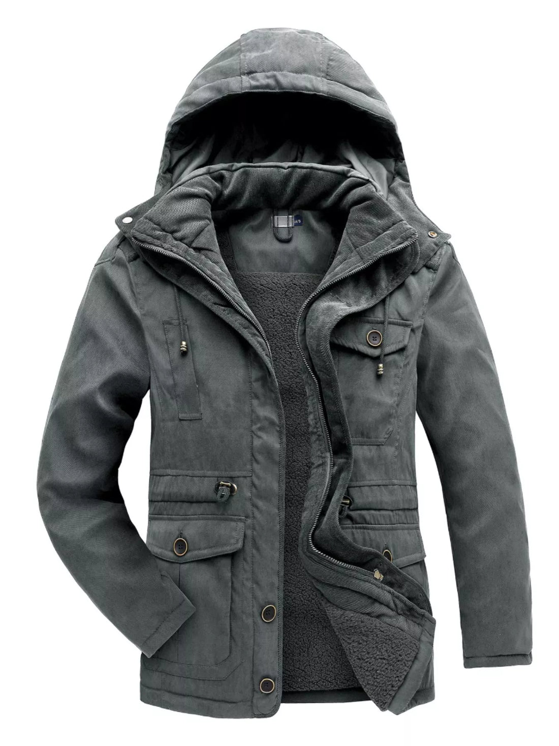 Men's Winter Hooded Zip Up Jacket