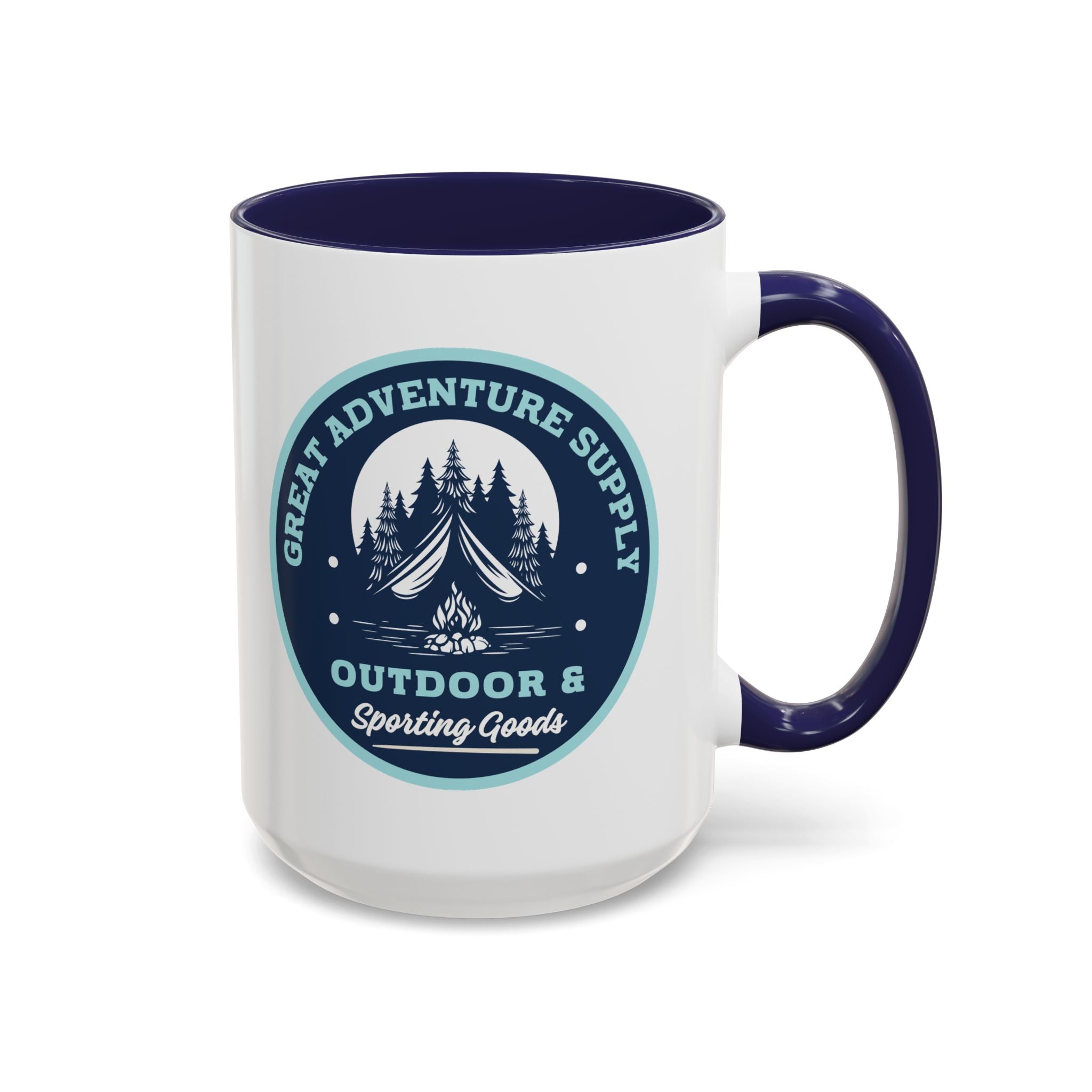 Outdoor Adventure Coffee Mug — Great Adventure Supply Campfire Design (11/15oz)