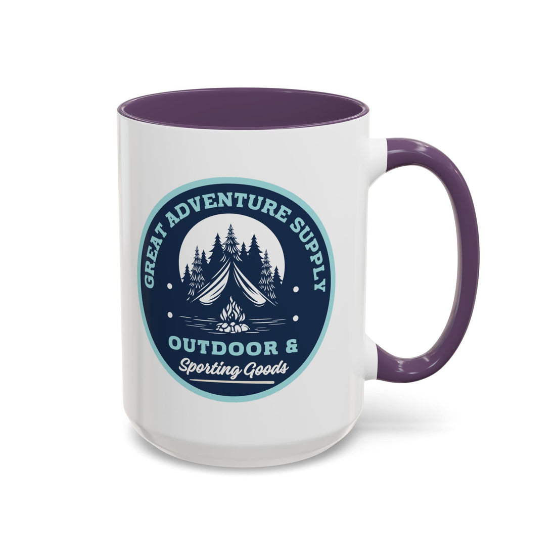 Outdoor Adventure Coffee Mug — Great Adventure Supply Campfire Design (11/15oz)