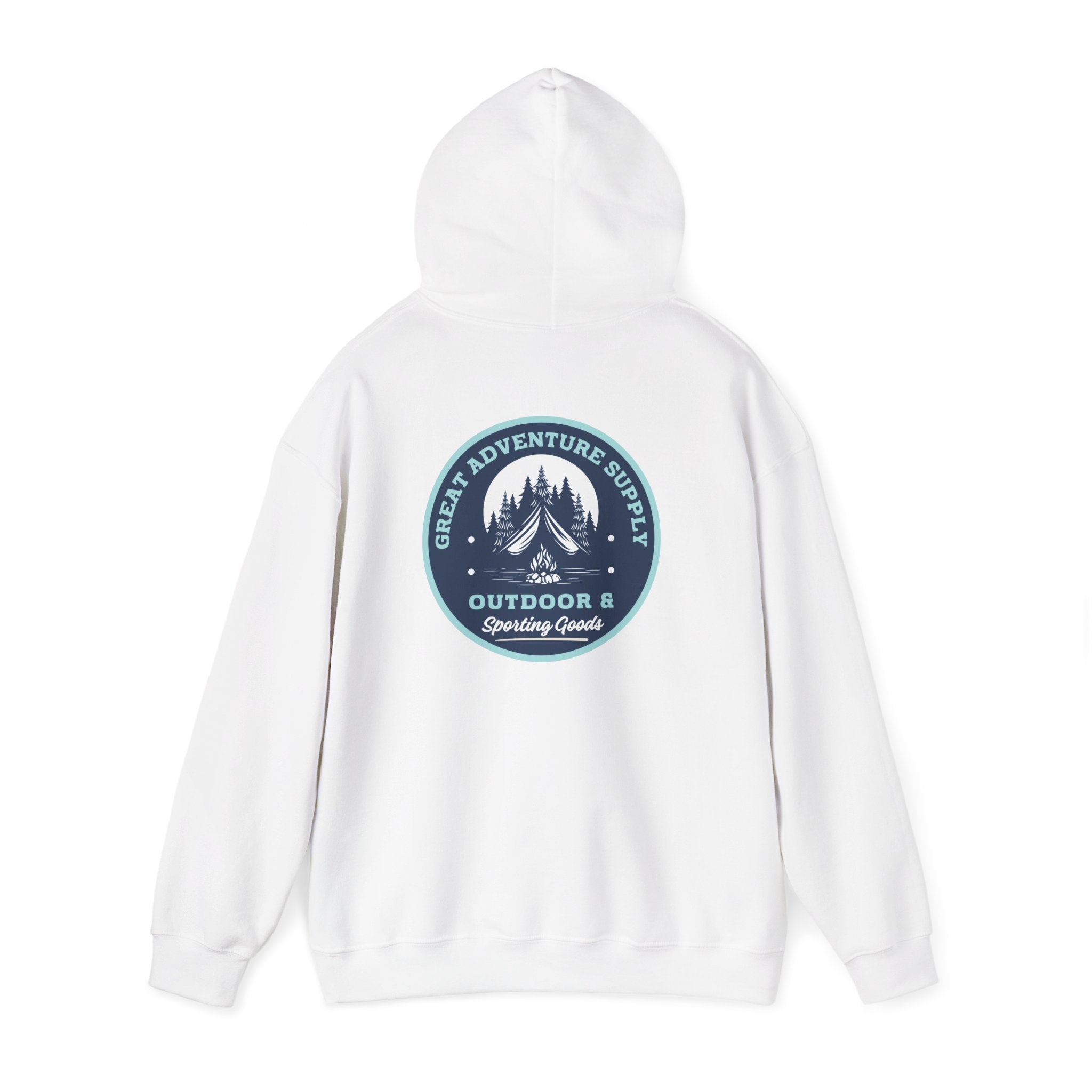 Outdoor Adventure Hoodie — "Great Adventure Supply" Graphic Pullover