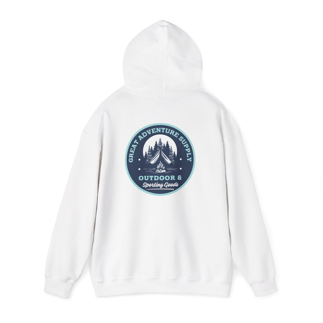 Outdoor Adventure Hoodie — "Great Adventure Supply" Graphic Pullover