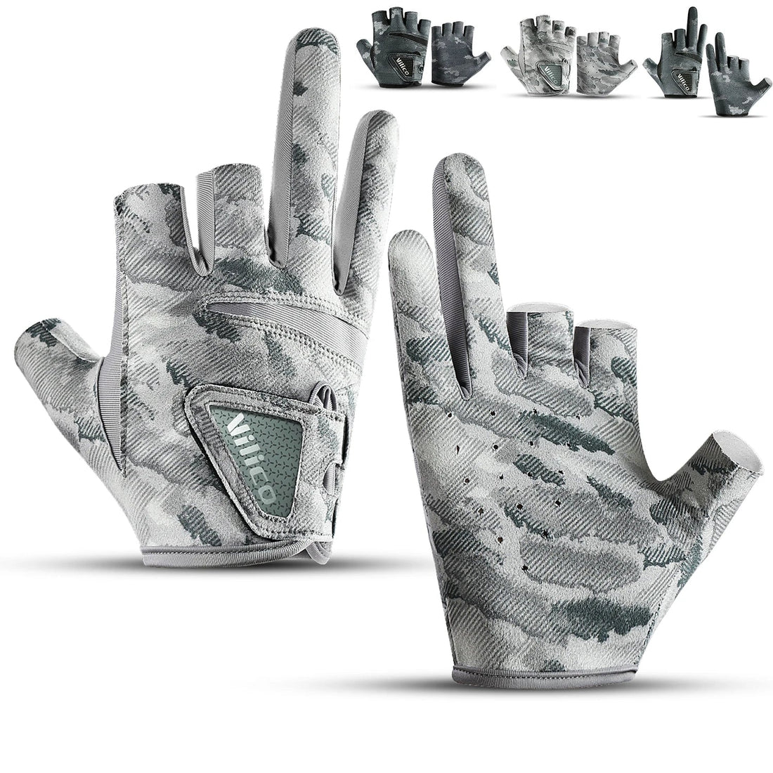 Outdoor fishing equipment - thin comfortable breathable leak proof 3-finger lure fishing gloves