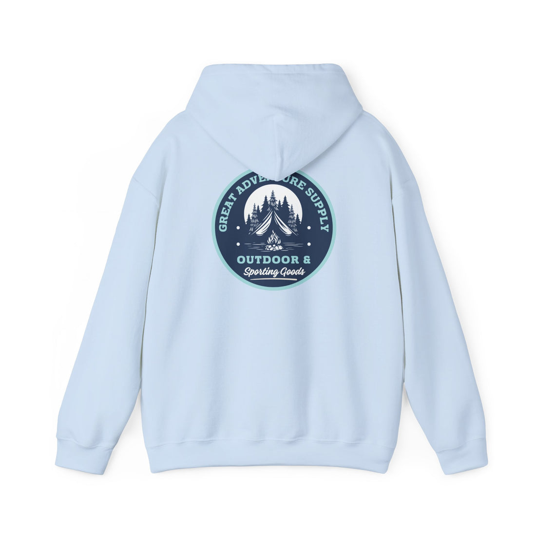 Outdoor Adventure Hoodie — "Great Adventure Supply" Graphic Pullover