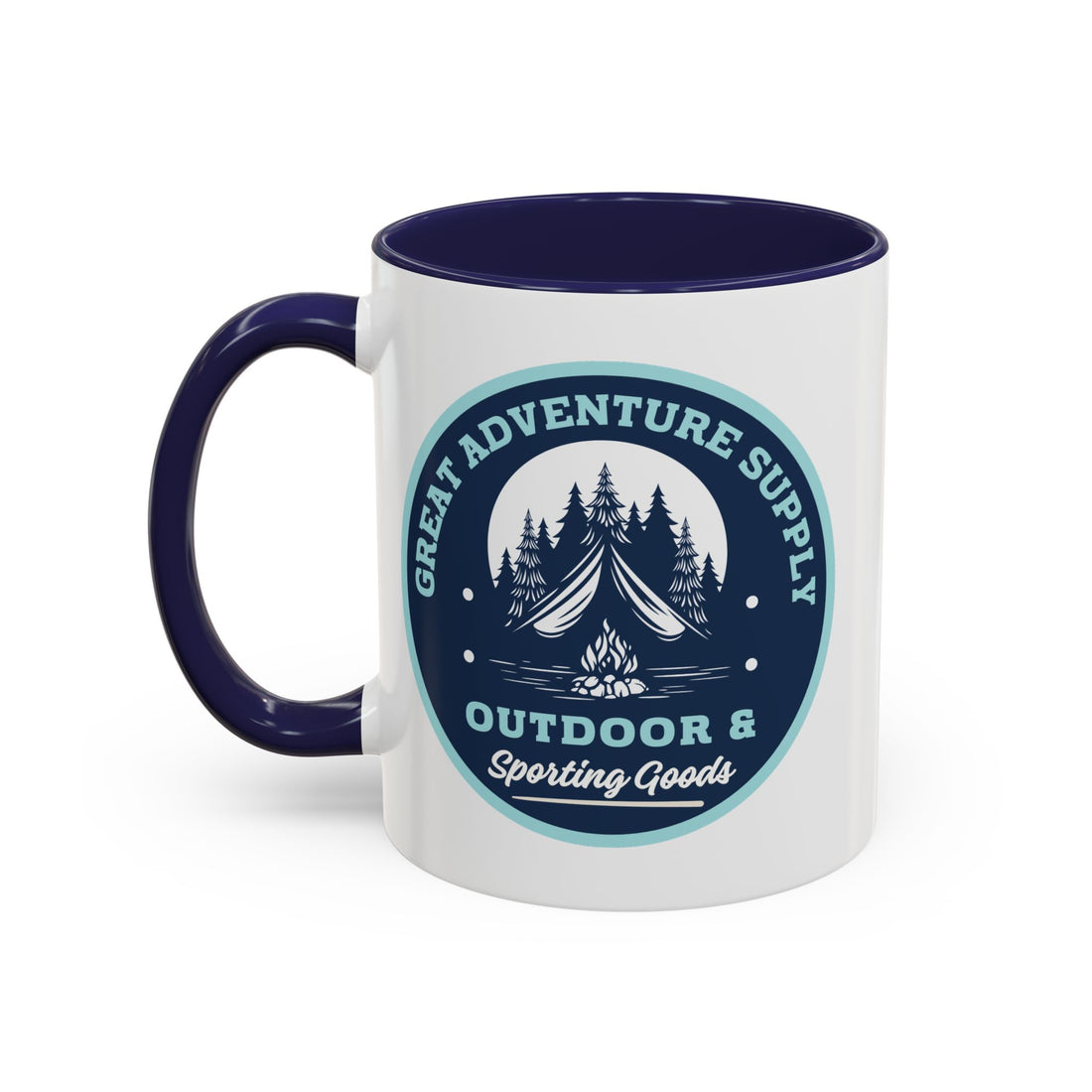 Outdoor Adventure Coffee Mug — Great Adventure Supply Campfire Design (11/15oz)
