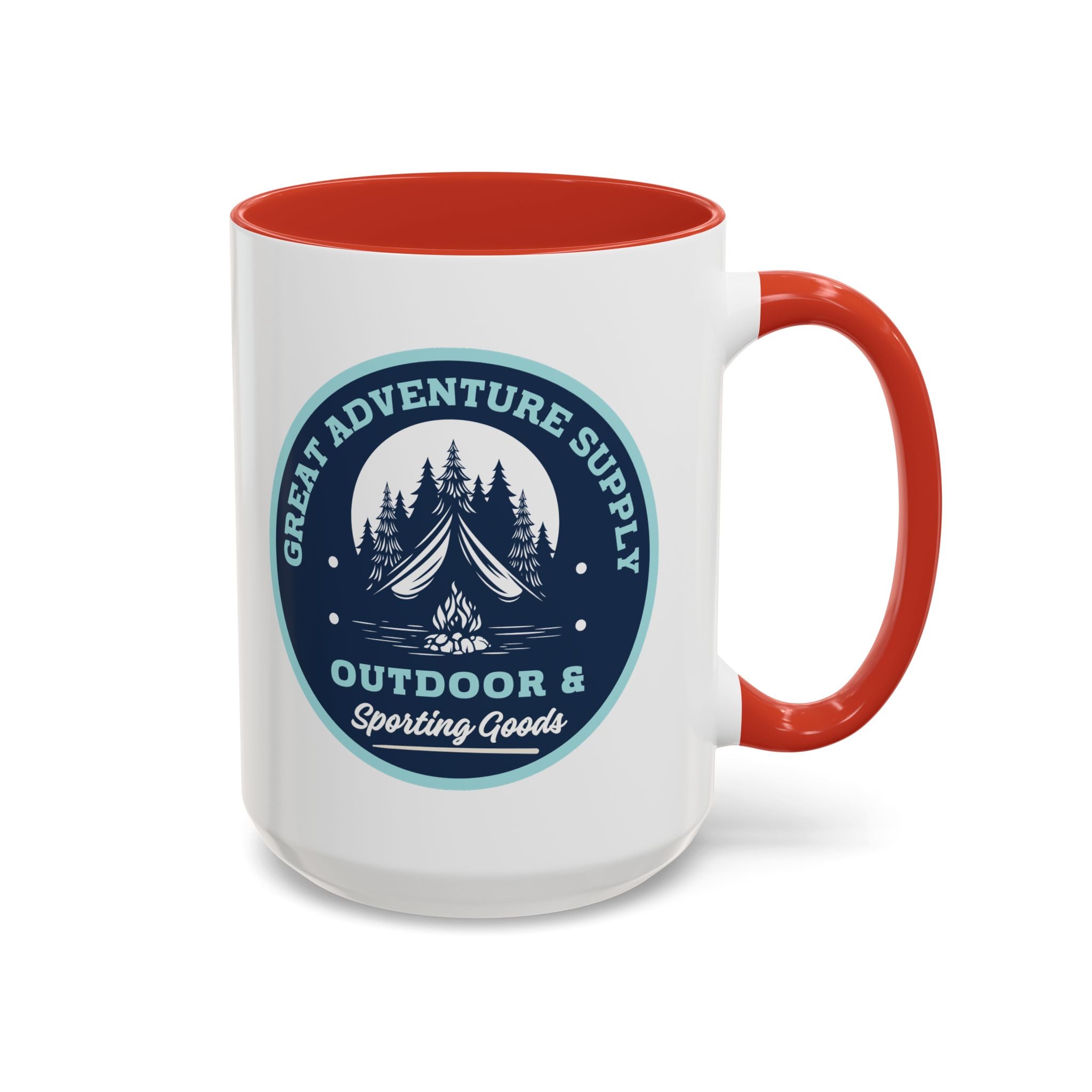 Outdoor Adventure Coffee Mug — Great Adventure Supply Campfire Design (11/15oz)