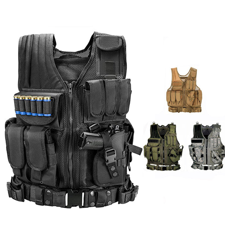 Tactical Military Combat Vest Molle Plate Carrier Hunting Training Gear