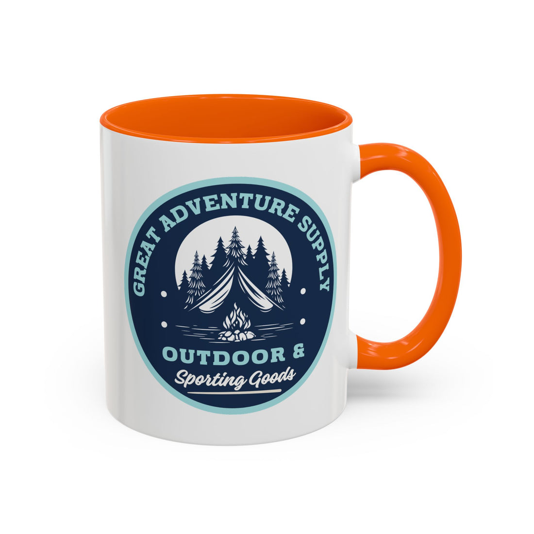 Outdoor Adventure Coffee Mug — Great Adventure Supply Campfire Design (11/15oz)