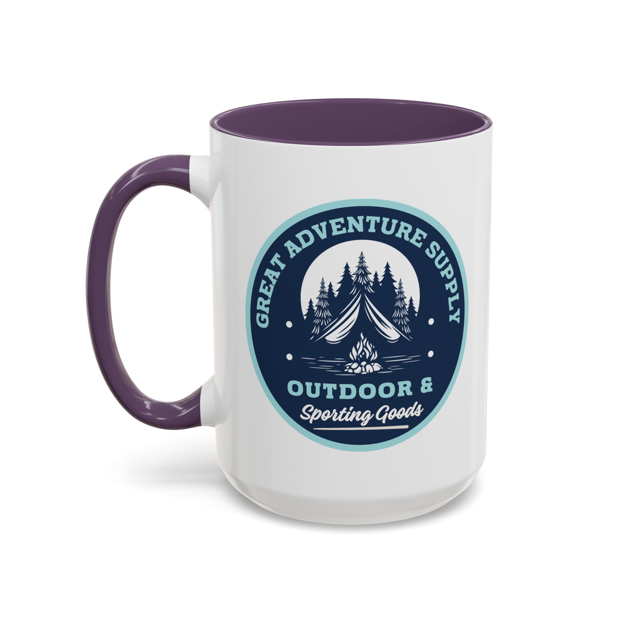 Outdoor Adventure Coffee Mug — Great Adventure Supply Campfire Design (11/15oz)