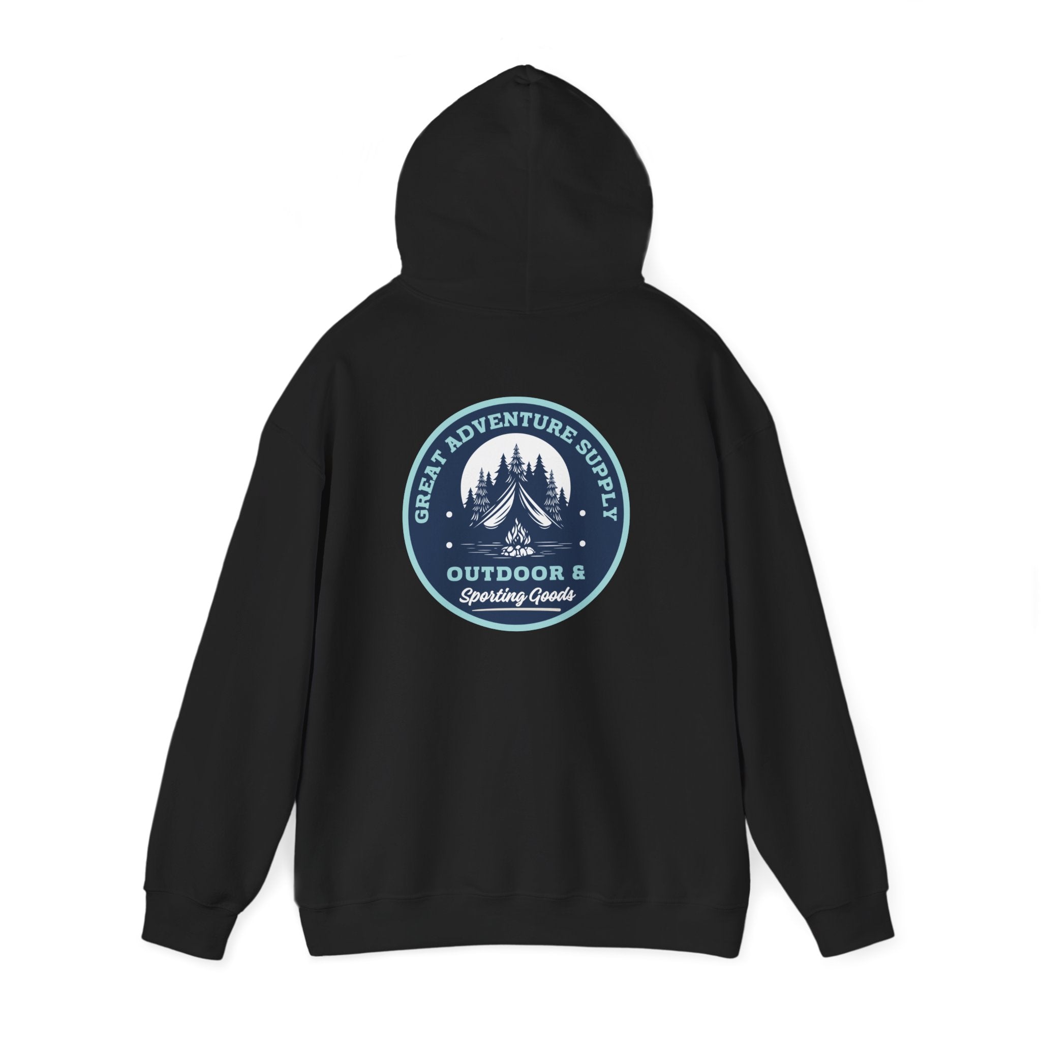 Outdoor Adventure Hoodie — "Great Adventure Supply" Graphic Pullover