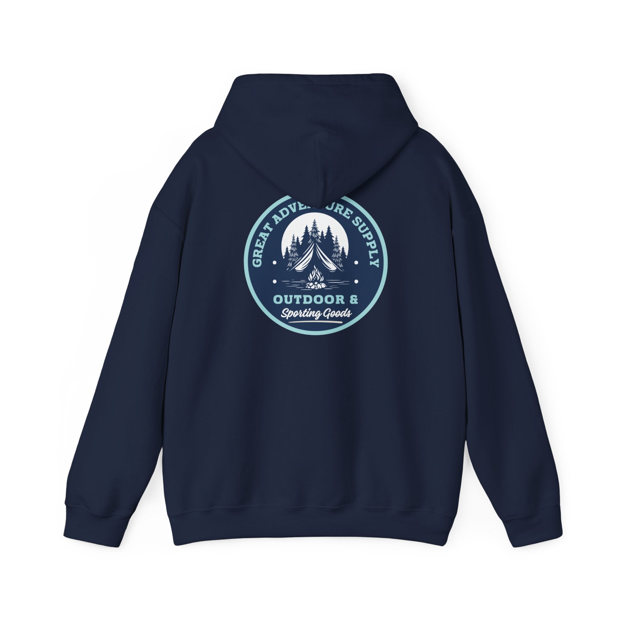 Outdoor Adventure Hoodie — "Great Adventure Supply" Graphic Pullover