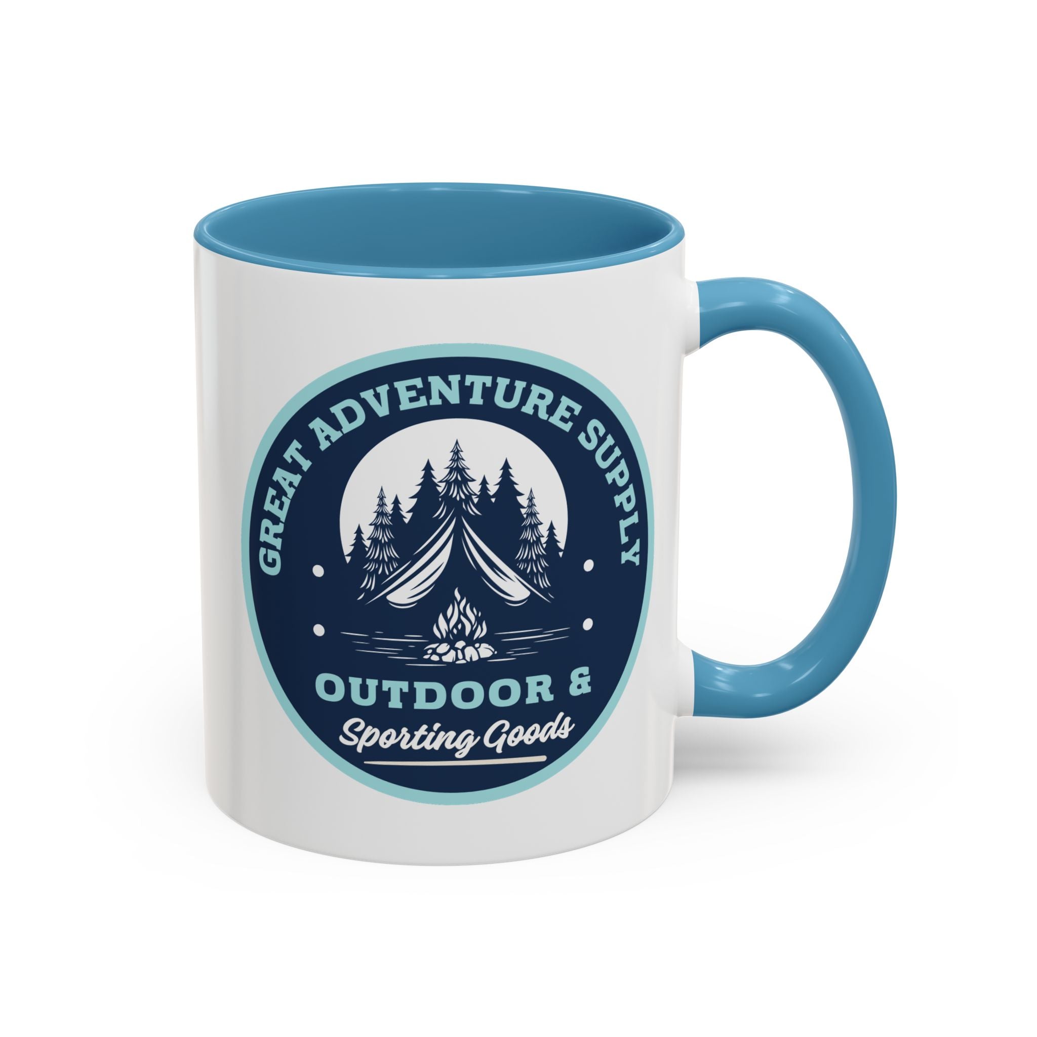 Outdoor Adventure Coffee Mug — Great Adventure Supply Campfire Design (11/15oz)