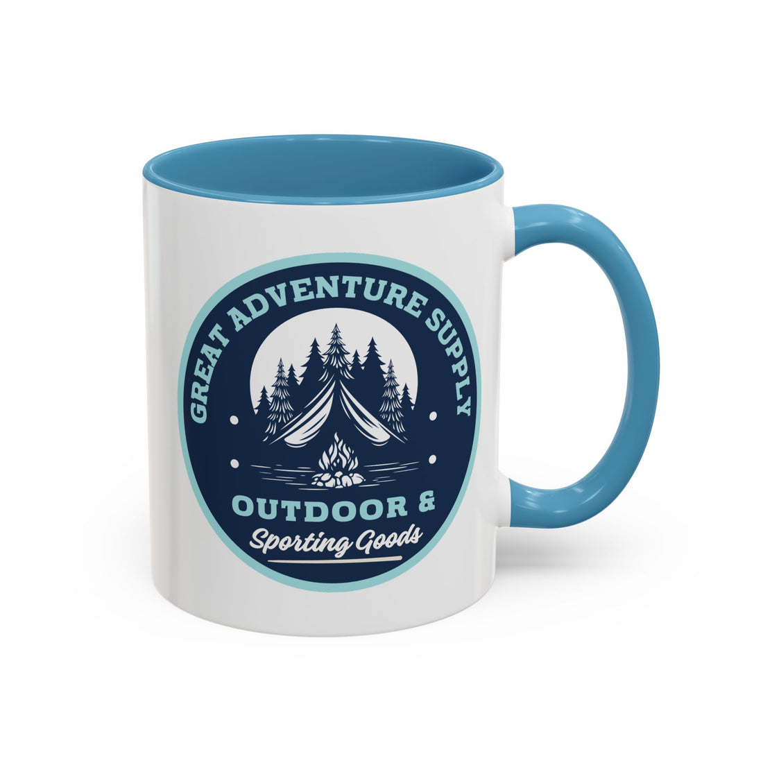 Outdoor Adventure Coffee Mug — Great Adventure Supply Campfire Design (11/15oz)
